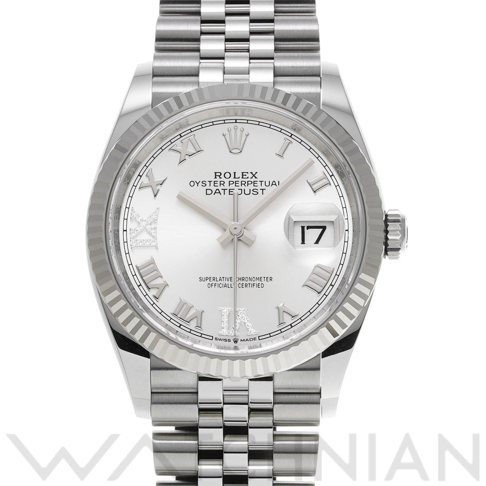 ロレックス デイトジャスト 36 126234 シルバー/ダイヤモンド メンズ 時計 【中古】【wristwatch】