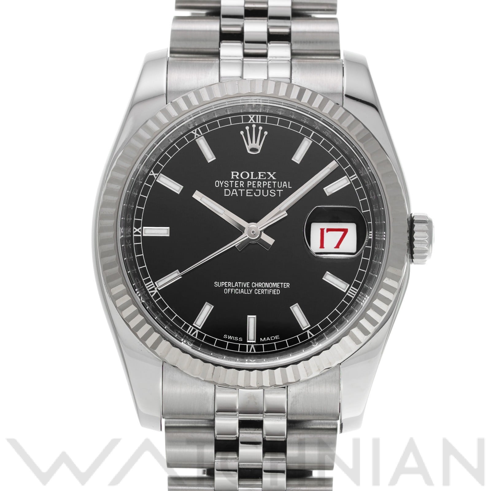 ロレックス デイトジャスト 36 116234 ブラック メンズ 時計 【中古】【wristwatch】