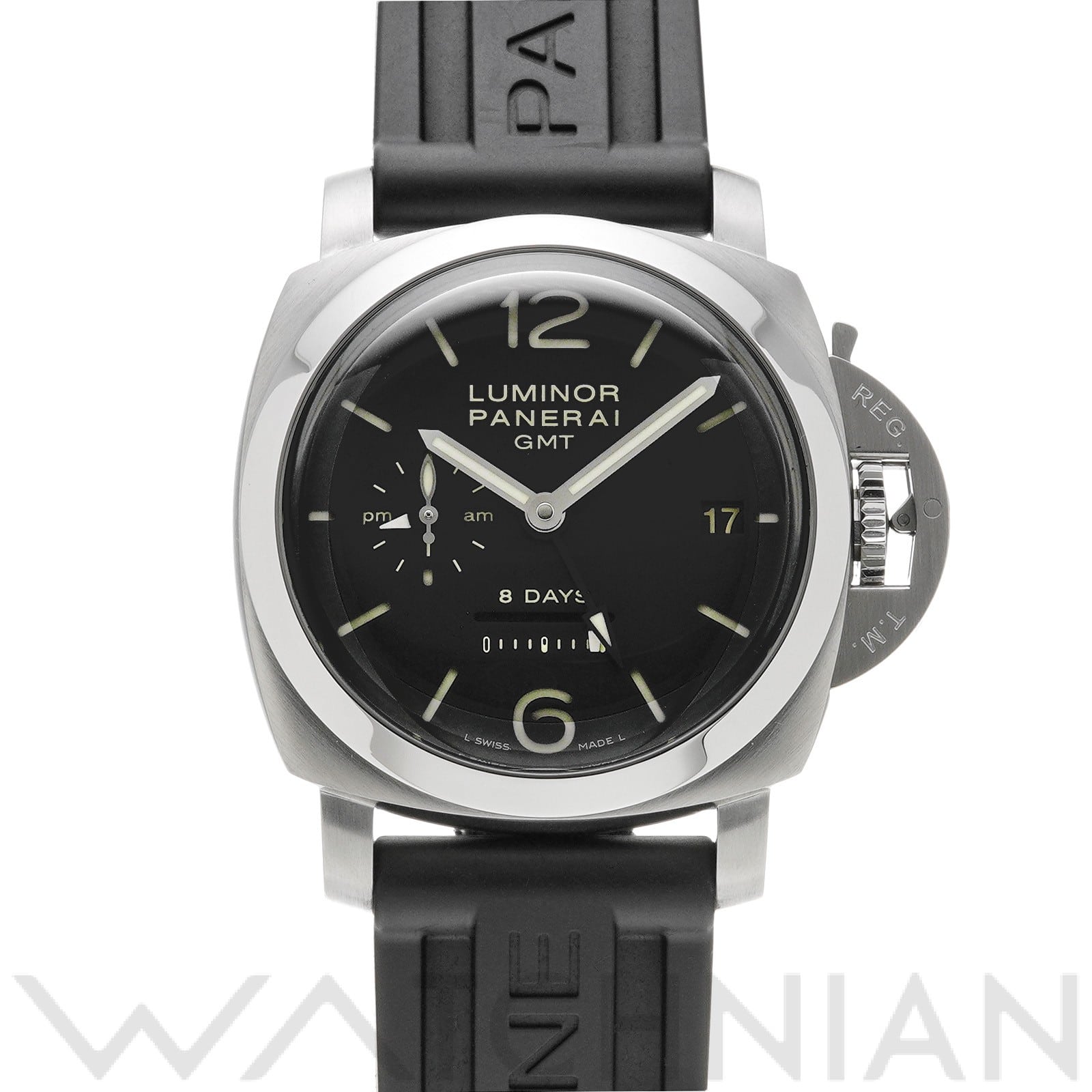 ルミノール 1950 8デイズ GMT PAM00233 L番(2009年製造) ブラック パネライ OFFICINE PANERAI メンズ 【中古】
