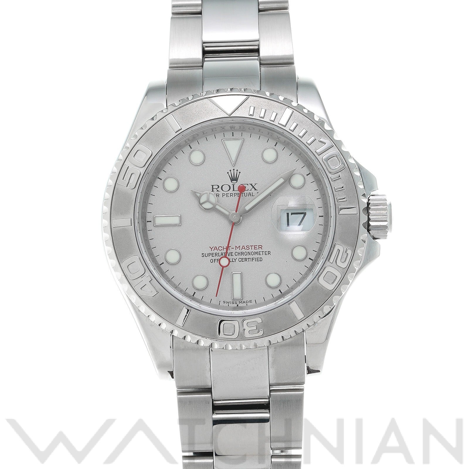 ヨットマスター ロレジウム 16622 M番(2007年頃製造) グレー ロレックス ROLEX メンズ 【中古】