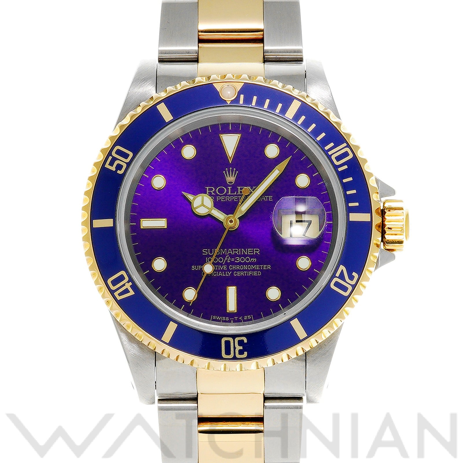 サブマリーナ デイト 16613 S番(1994年頃製造) ヴァイオレット ロレックス ROLEX メンズ 【中古】