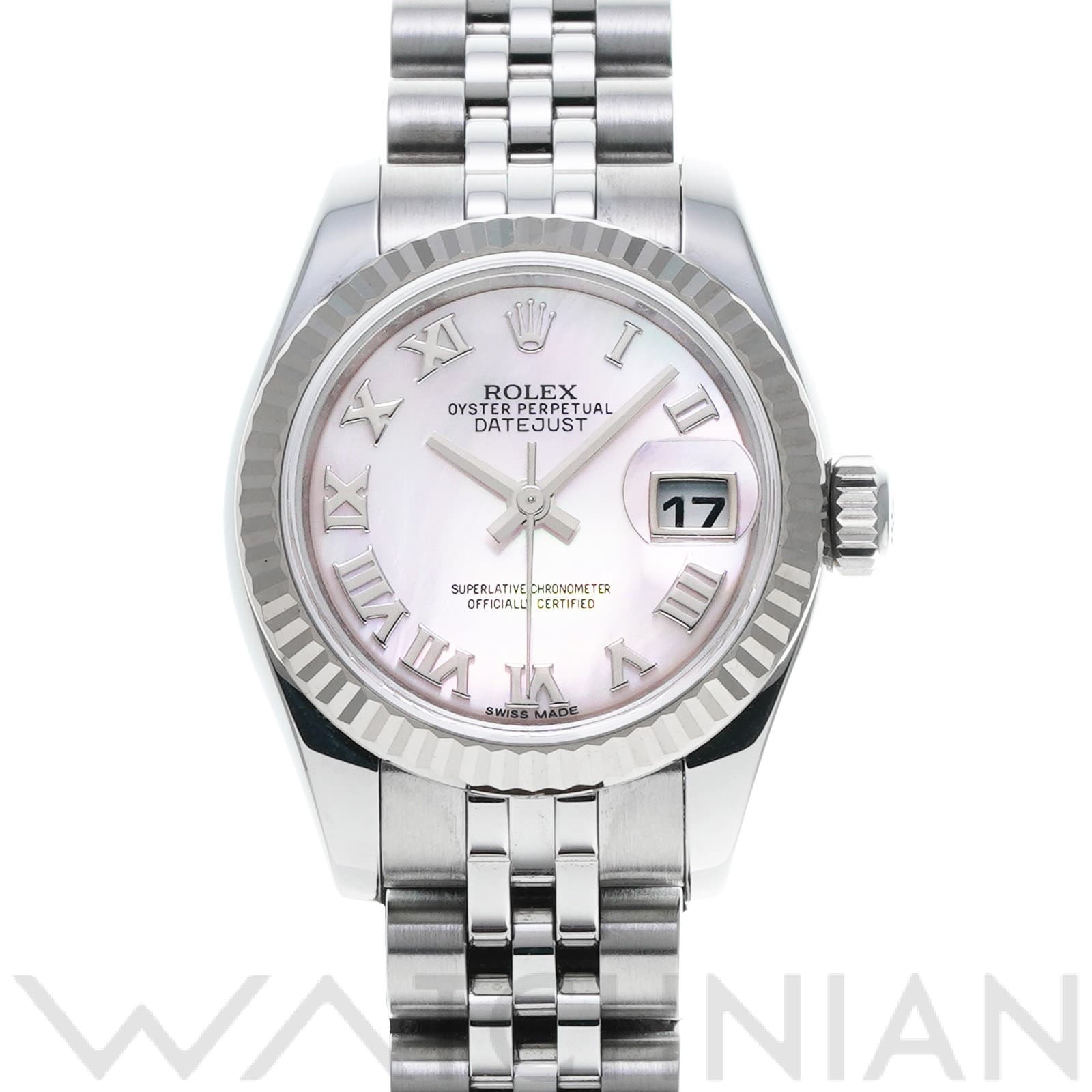 ロレックス レディ デイトジャスト 26 179174NR ホワイトシェル レディース 時計 【中古】【wristwatch】