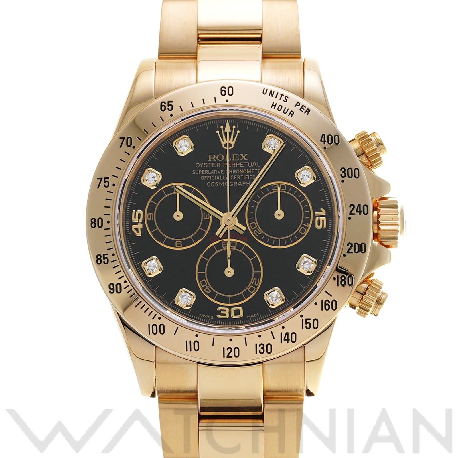 ロレックス コスモグラフ デイトナ 116528G ブラック/ダイヤモンド メンズ 時計 【中古】【wristwatch】