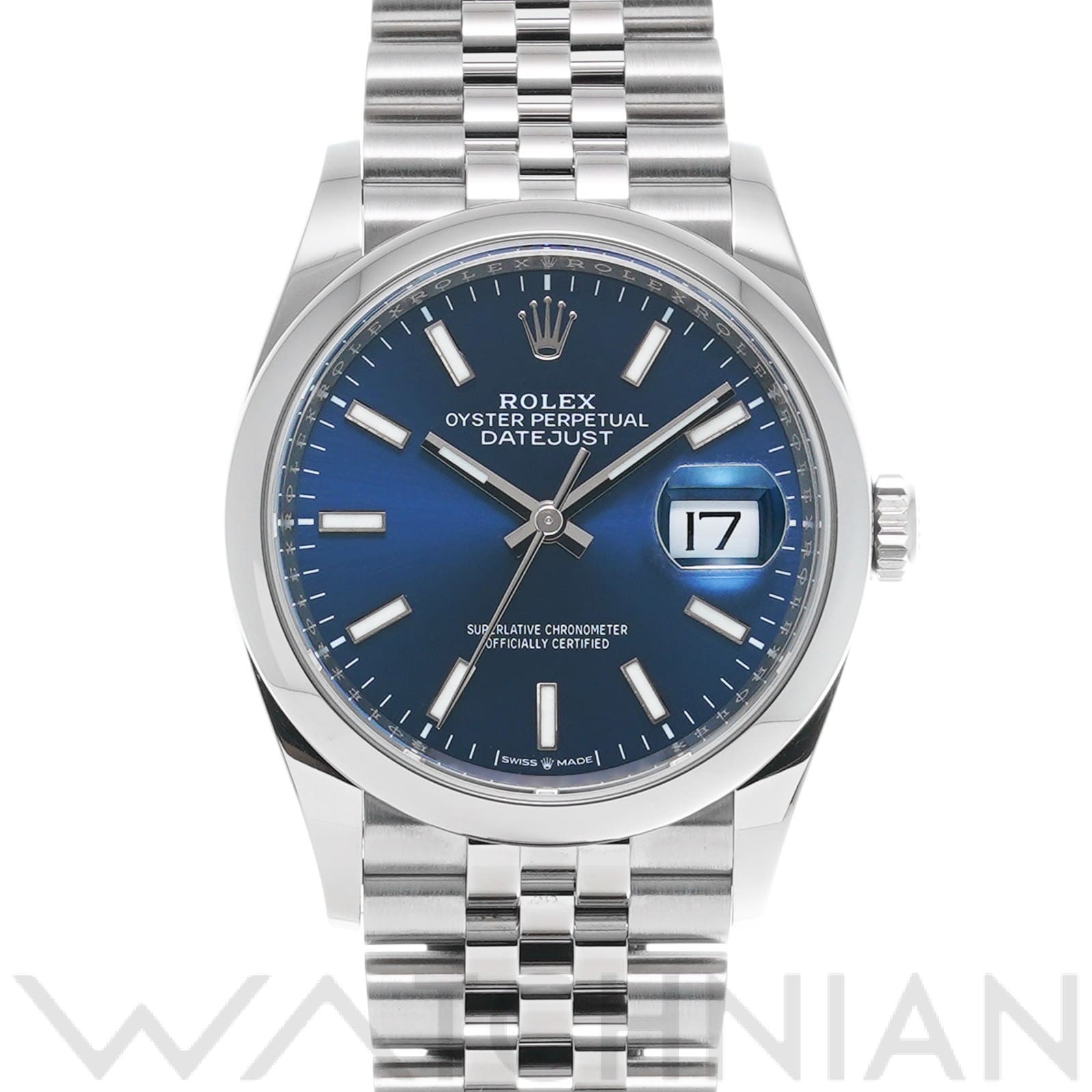 ロレックス デイトジャスト 36 126200 ブライトブルー メンズ 時計 【中古】【wristwatch】