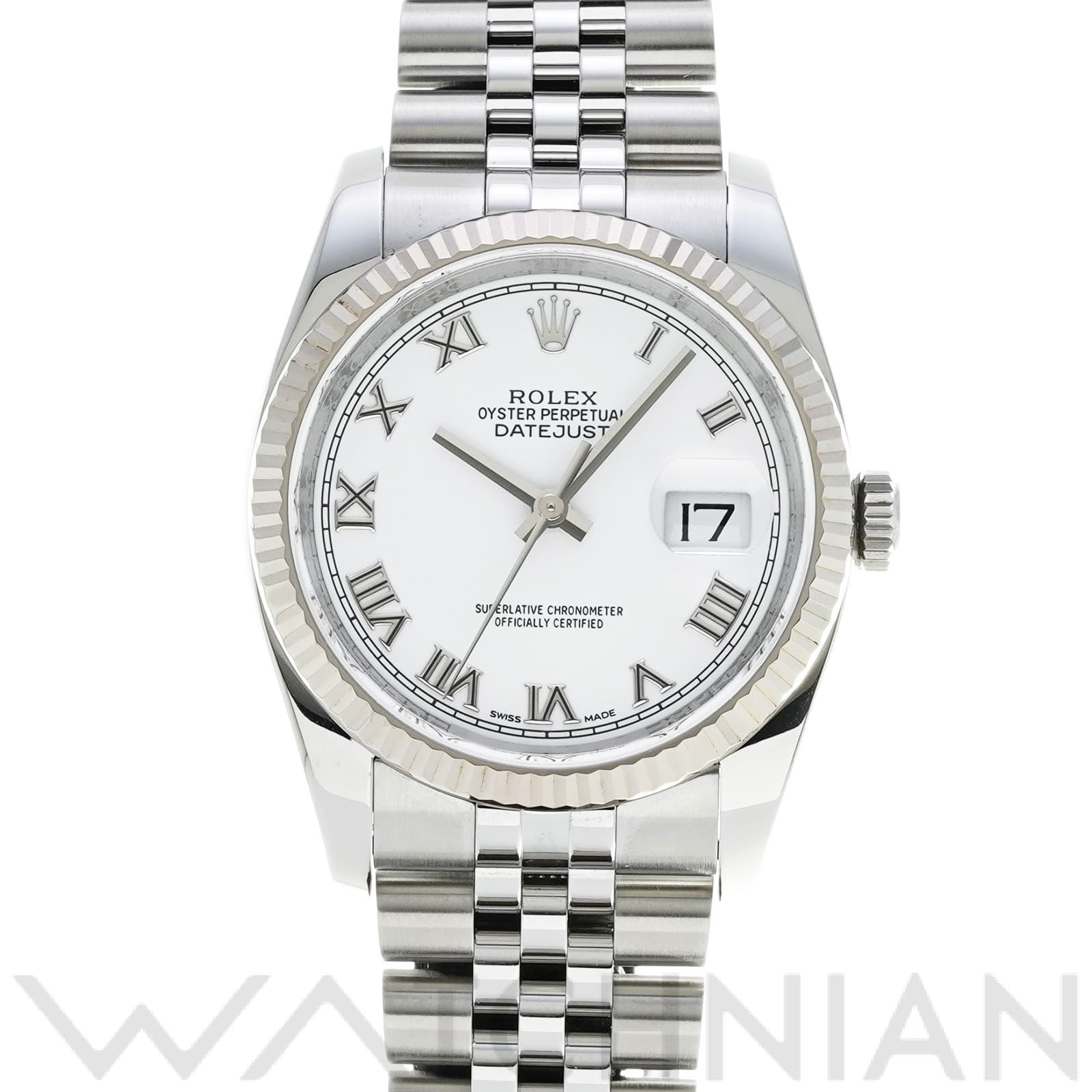 ロレックス デイトジャスト 36 116234 ホワイト メンズ 時計 【中古】【wristwatch】