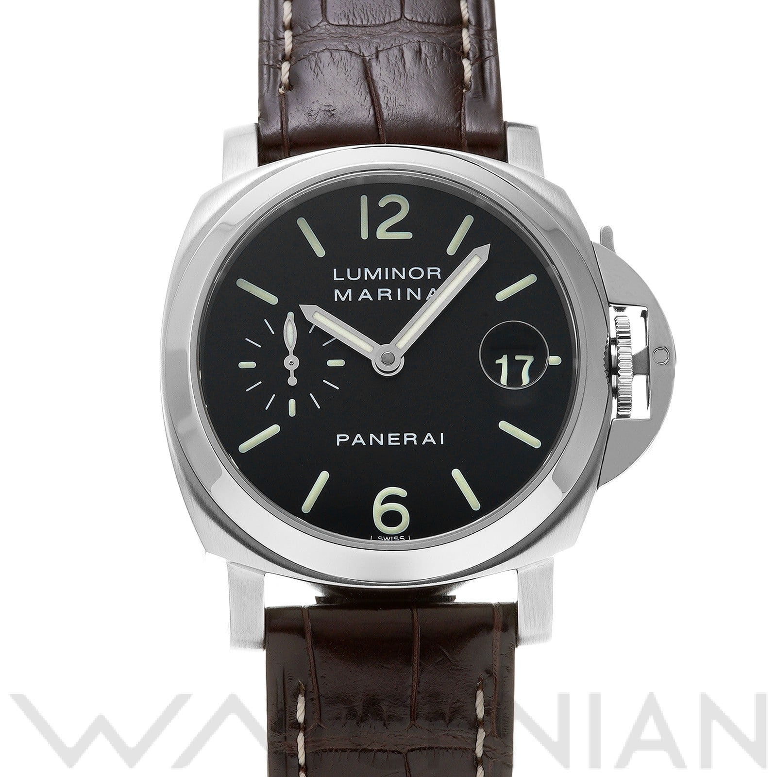 ルミノールマリーナ PAM00048 E番(2002年製造) ブラック パネライ OFFICINE PANERAI メンズ 【中古】