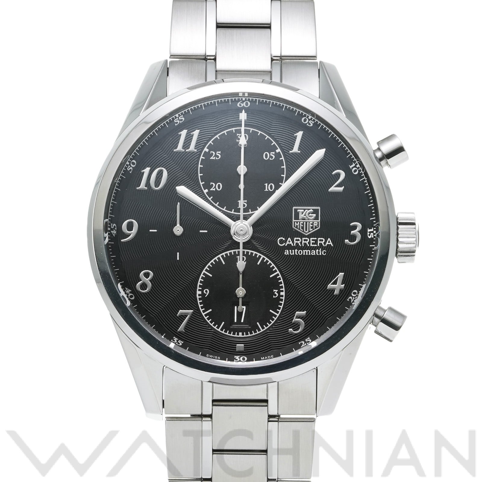 タグ ホイヤー / TAG HEUER カレラ キャリバーホイヤー01 クロノグラフ CAS2110.BA0730 ブラック メンズ 時計 【中古】【wristwatch】
