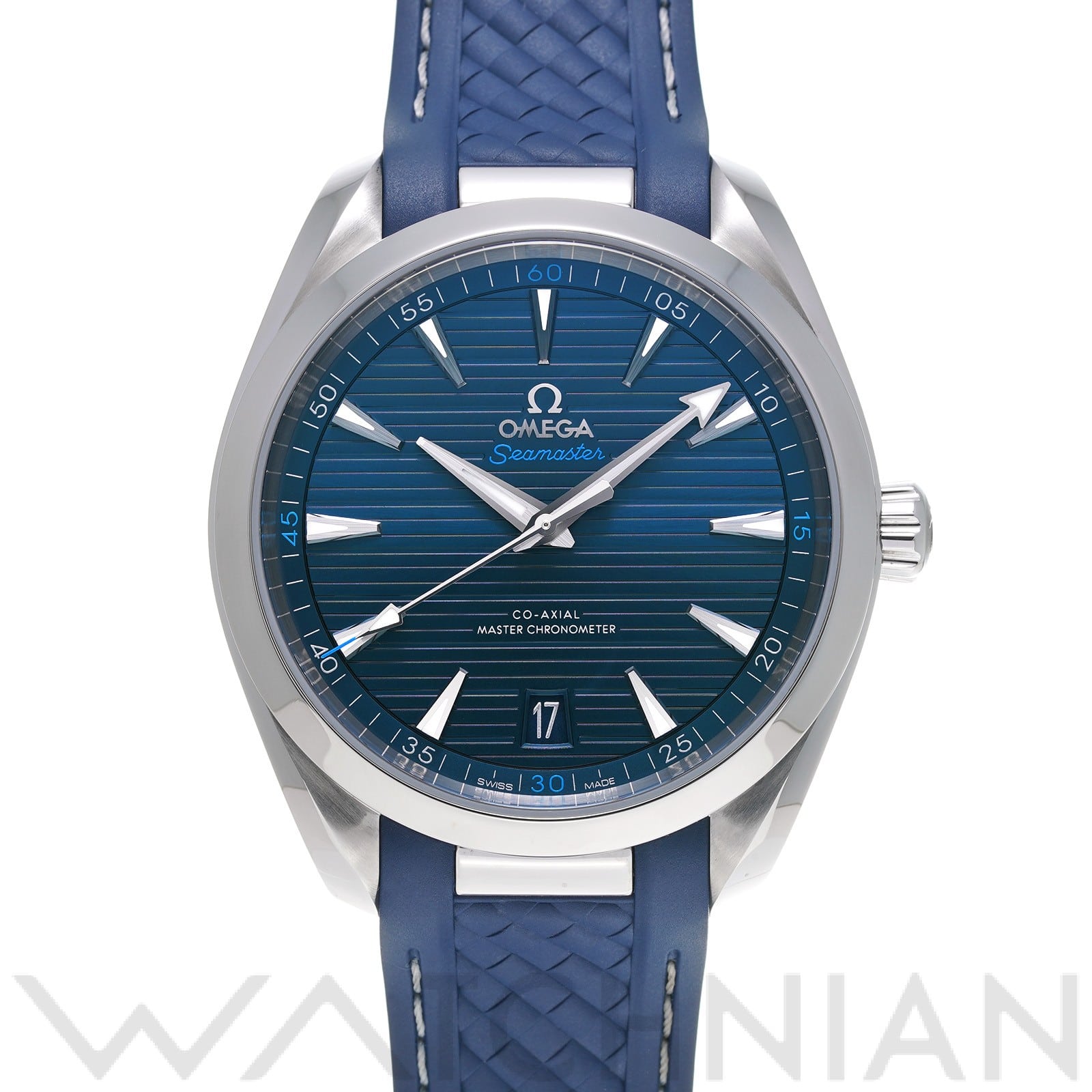 シーマスター アクアテラ コーアクシャル マスタークロノメーター 220.12.41.21.03.001 ブルー オメガ OMEGA メンズ 【中古】