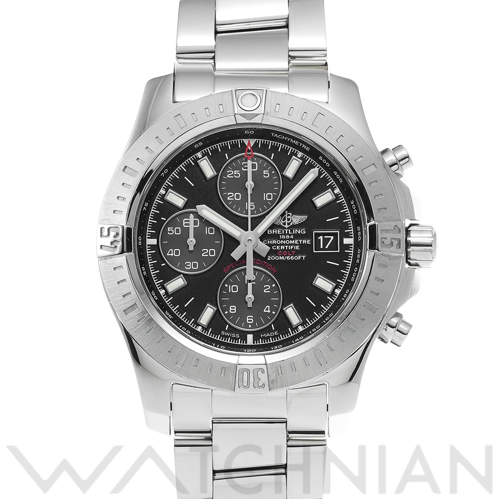 ブライトリング / BREITLING コルト クロノグラフ オートマチック ジャパンリミテッド A133882A/BF72 ブラック メンズ 時計 【中古】【wristwatch】