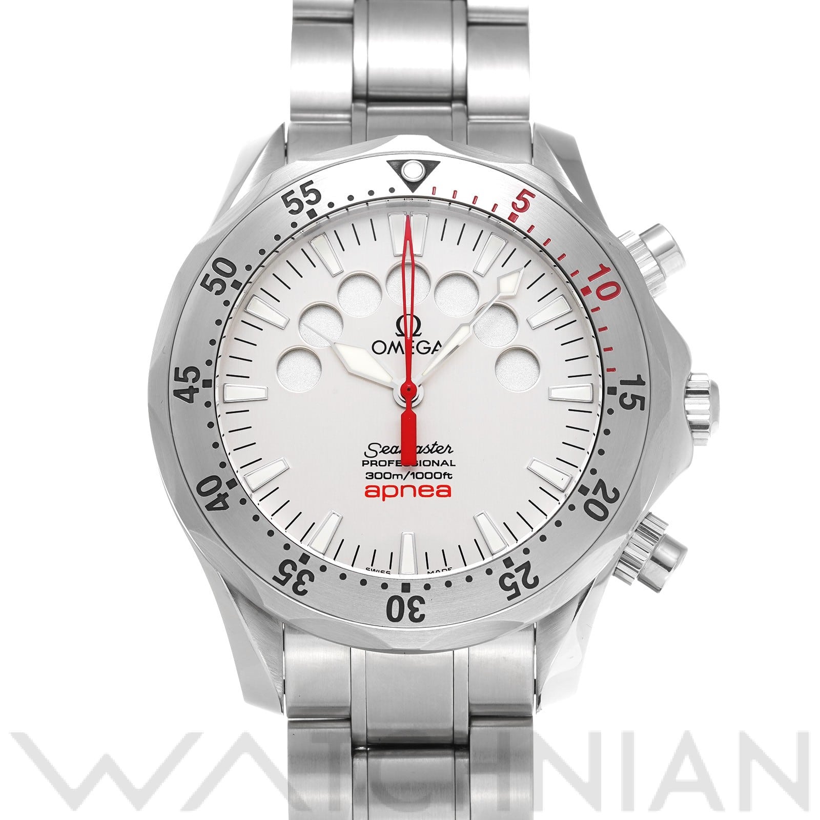 オメガ / OMEGA シーマスター 300 アプネア ジャック・マイヨール 2595.30 シルバー メンズ 時計 【中古】【wristwatch】