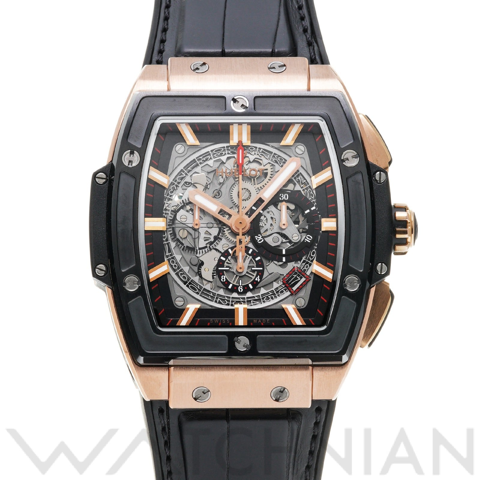 スピリット オブ ビッグバン キングゴールド セラミック 601.OM.0183.LR スケルトン ウブロ HUBLOT メンズ 【中古】