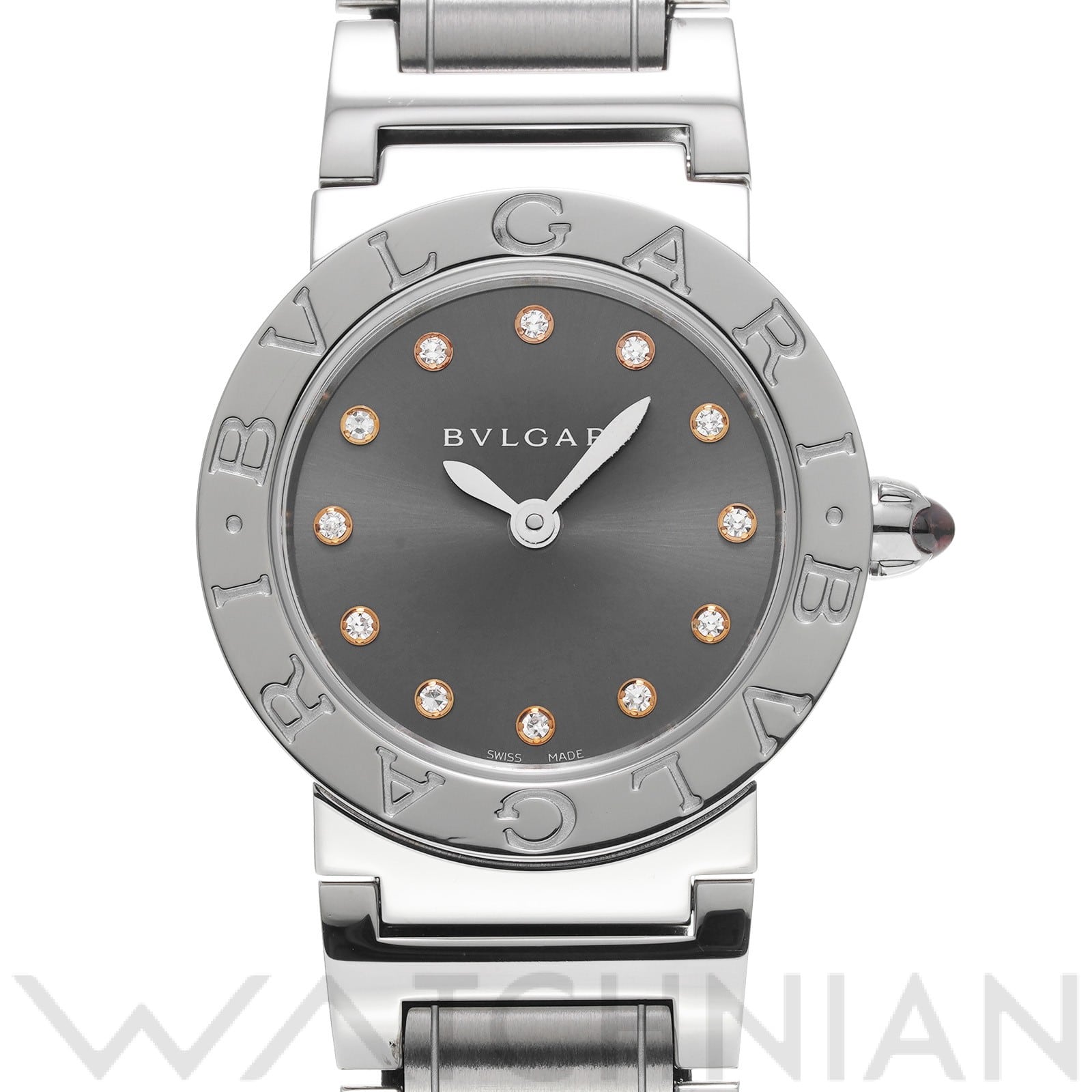 ブルガリ / BVLGARI ブルガリブルガリ BBL26S グレー/ダイヤモンド レディース 時計 【中古】【wristwatch】