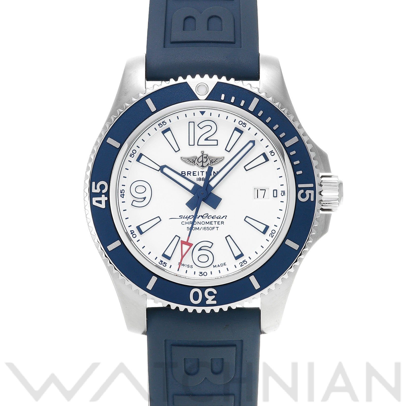 スーパーオーシャン オートマチック 42 A17366D81A1S1 ホワイト ブライトリング BREITLING メンズ 【中古】