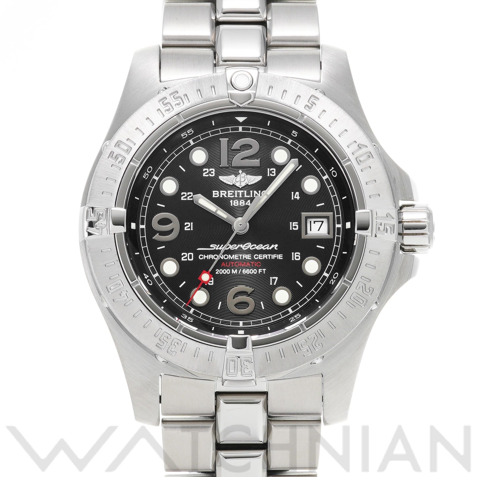 ブライトリング / BREITLING スーパーオーシャン スチールフィッシュ A17390 ブラック メンズ 時計 【中古】【wristwatch】