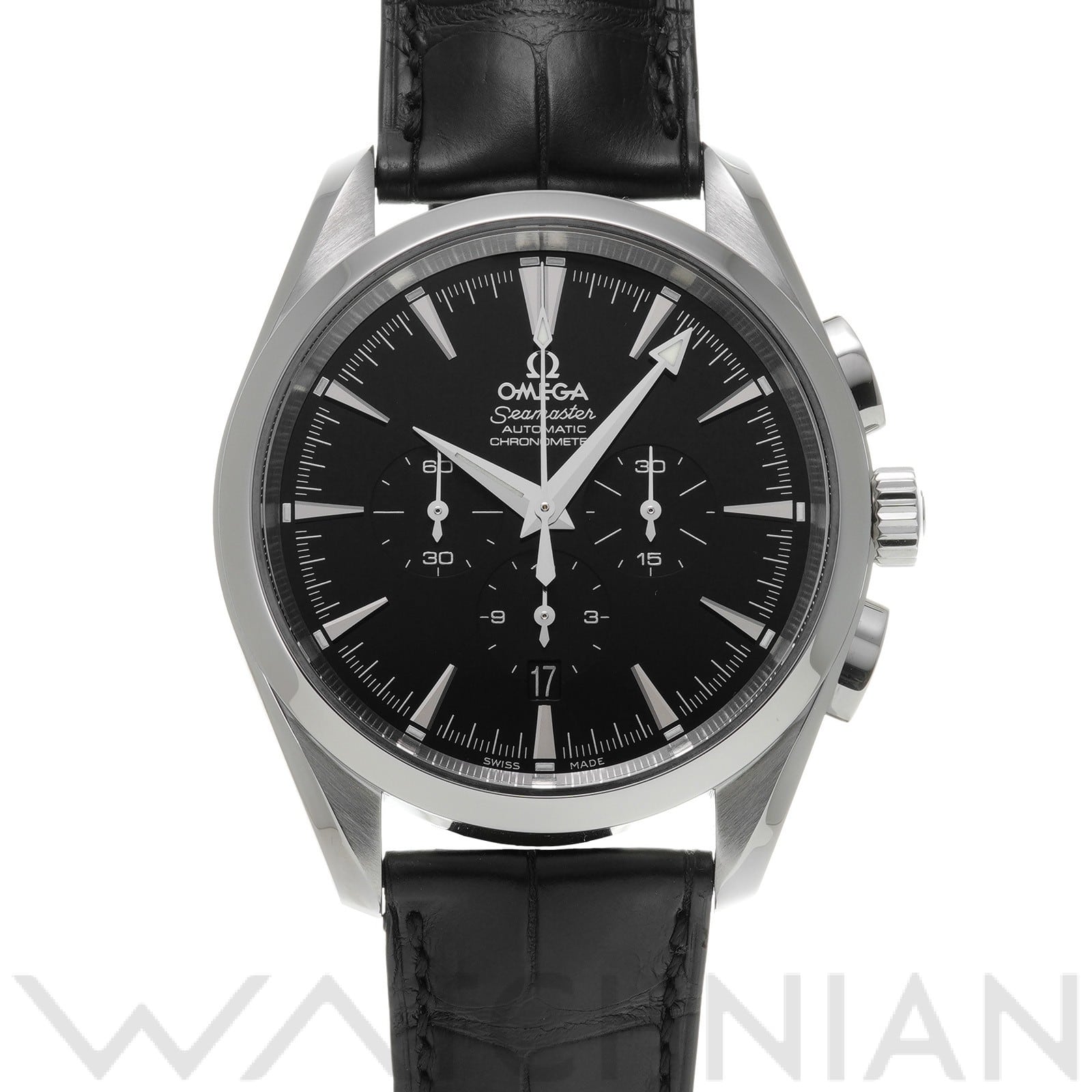 シーマスター アクアテラ クロノグラフ 2812.50.31 ブラック オメガ OMEGA メンズ 【中古】