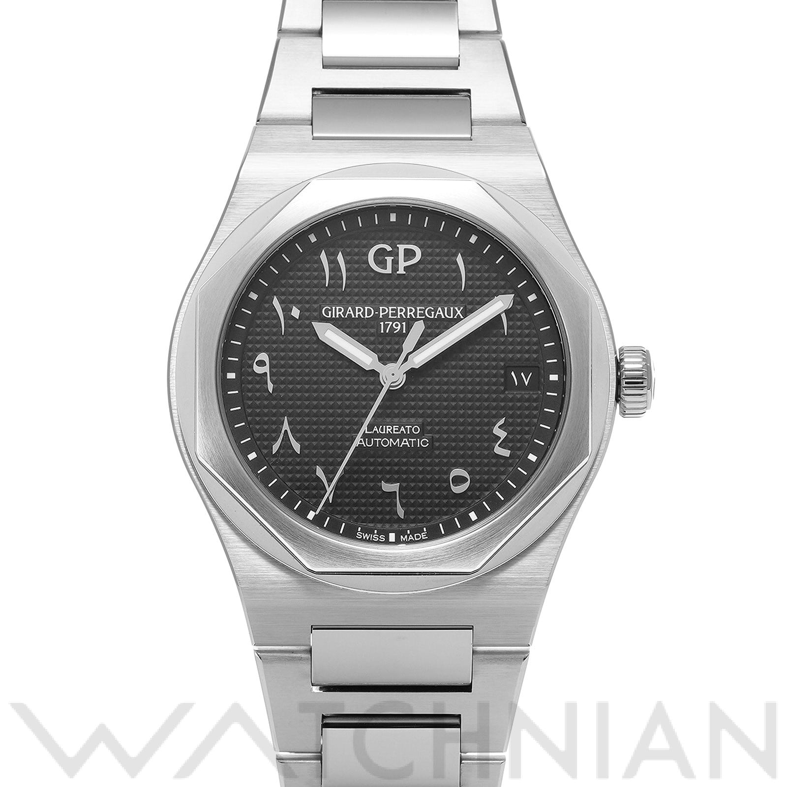 ジラール ペルゴ ロレアート 42mm 81010-11-1750-11A ブラック メンズ 時計 【中古】【wristwatch】