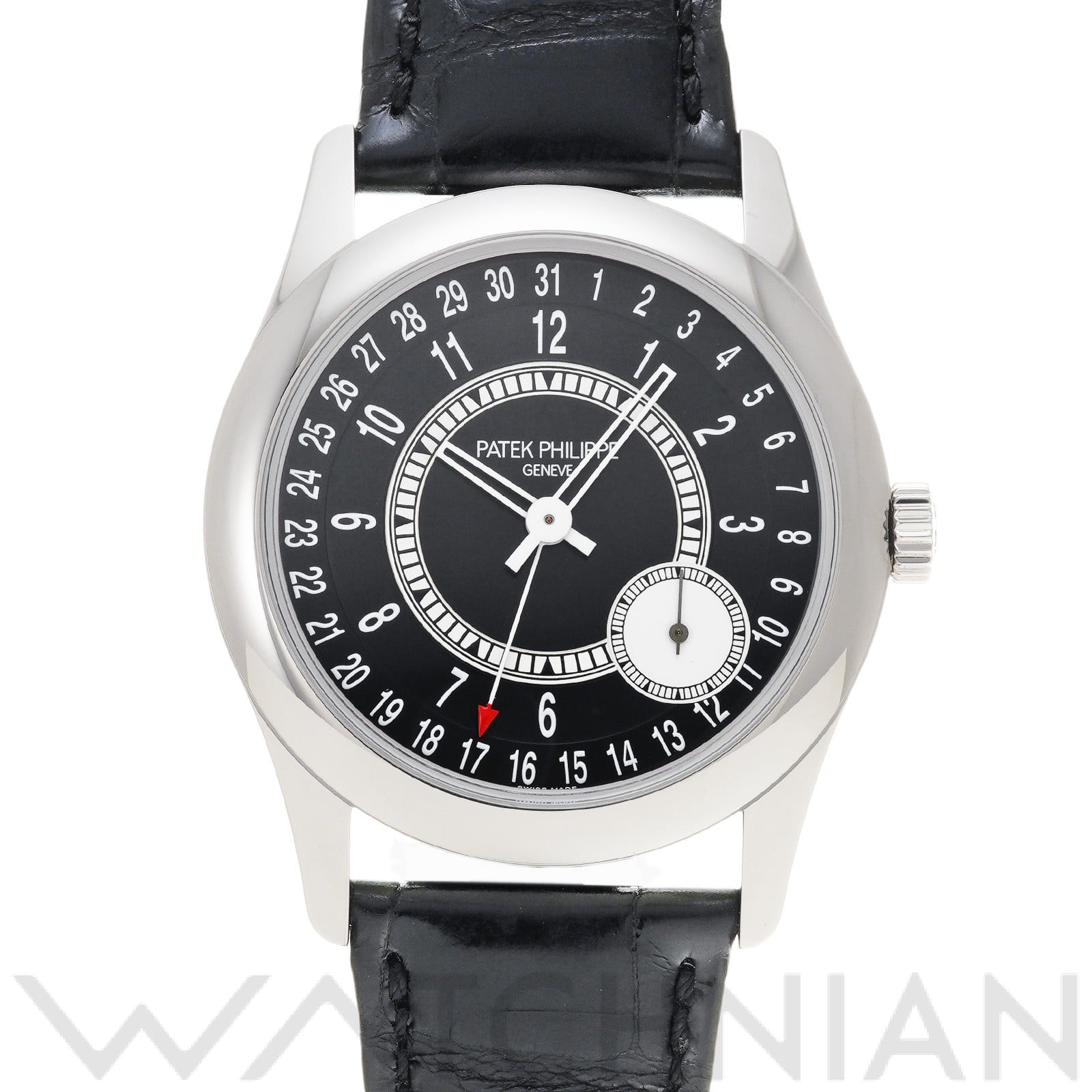 カラトラバ 6006G-001 ブラック パテックフィリップ PATEK PHILIPPE メンズ 【中古】