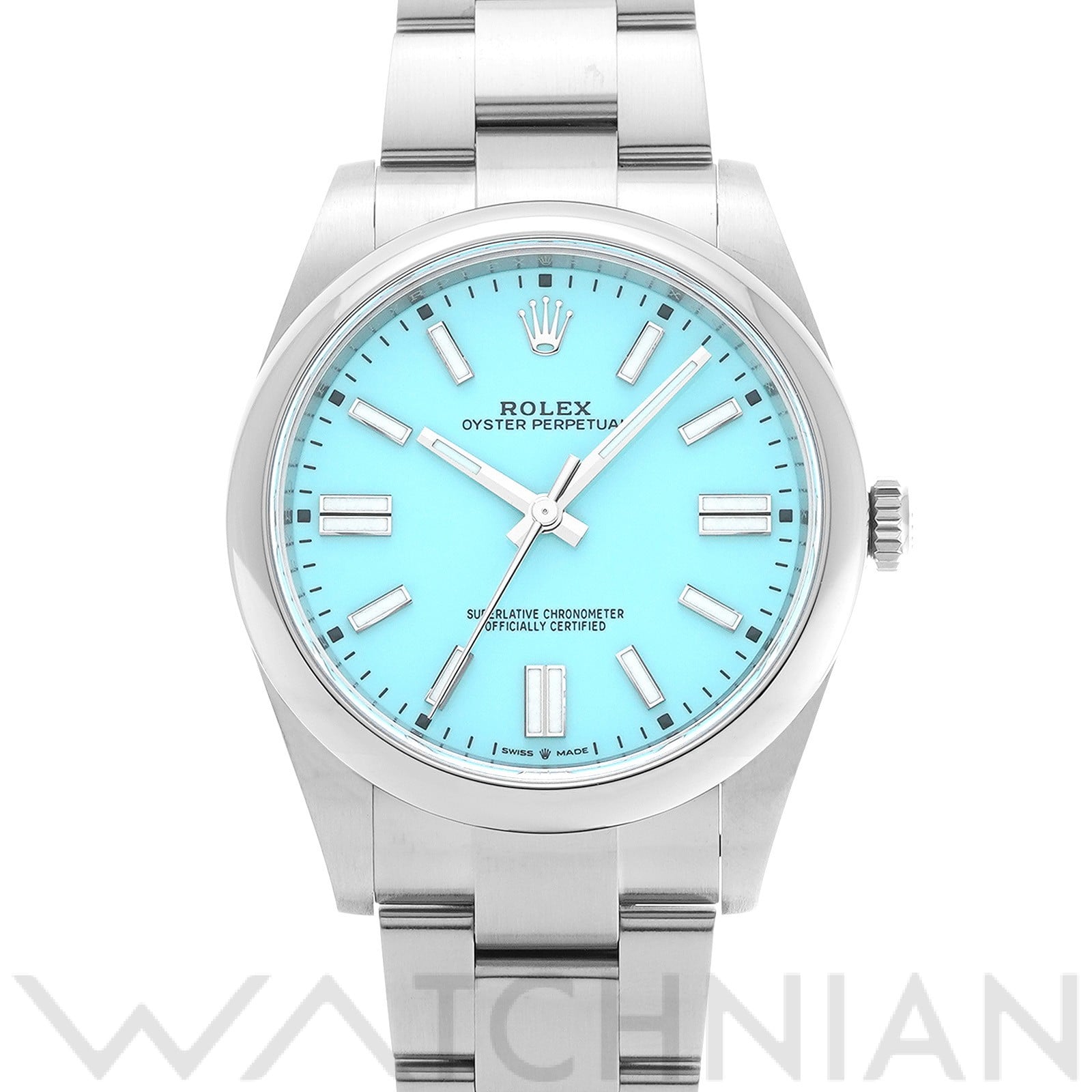 ロレックス オイスターパーペチュアル 41 124300 ターコイズブルー メンズ 時計 【中古】【wristwatch】