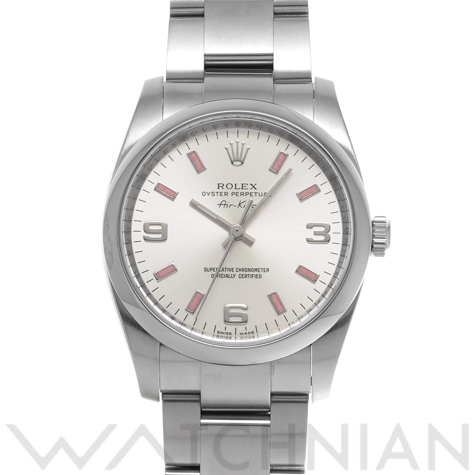 ロレックス エアキング 114200 シルバー メンズ 時計 【中古】【wristwatch】