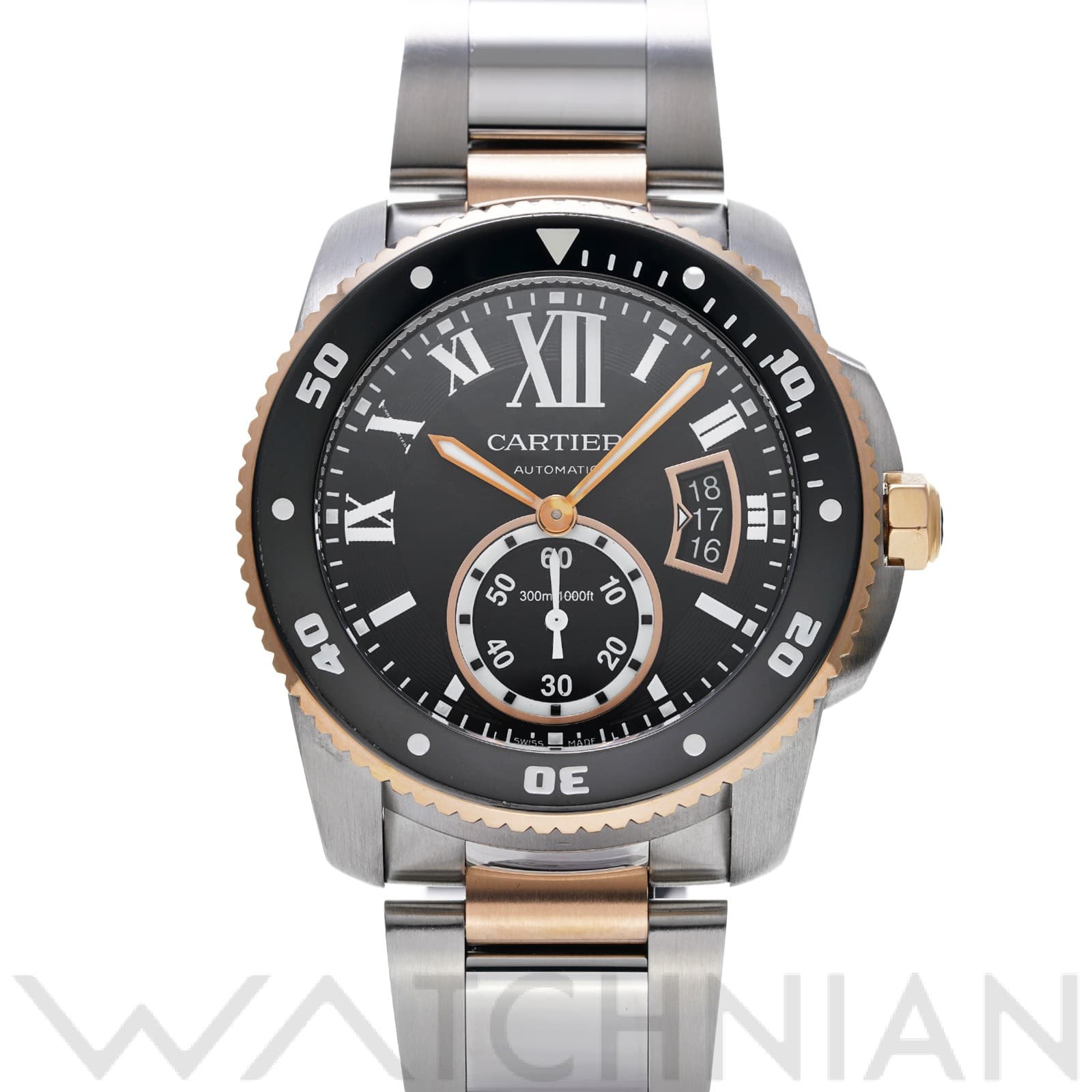 カルティエ / CARTIER カリブル ドゥ カルティエ ダイバー W7100054 ブラック メンズ 時計 【中古】【wristwatch】