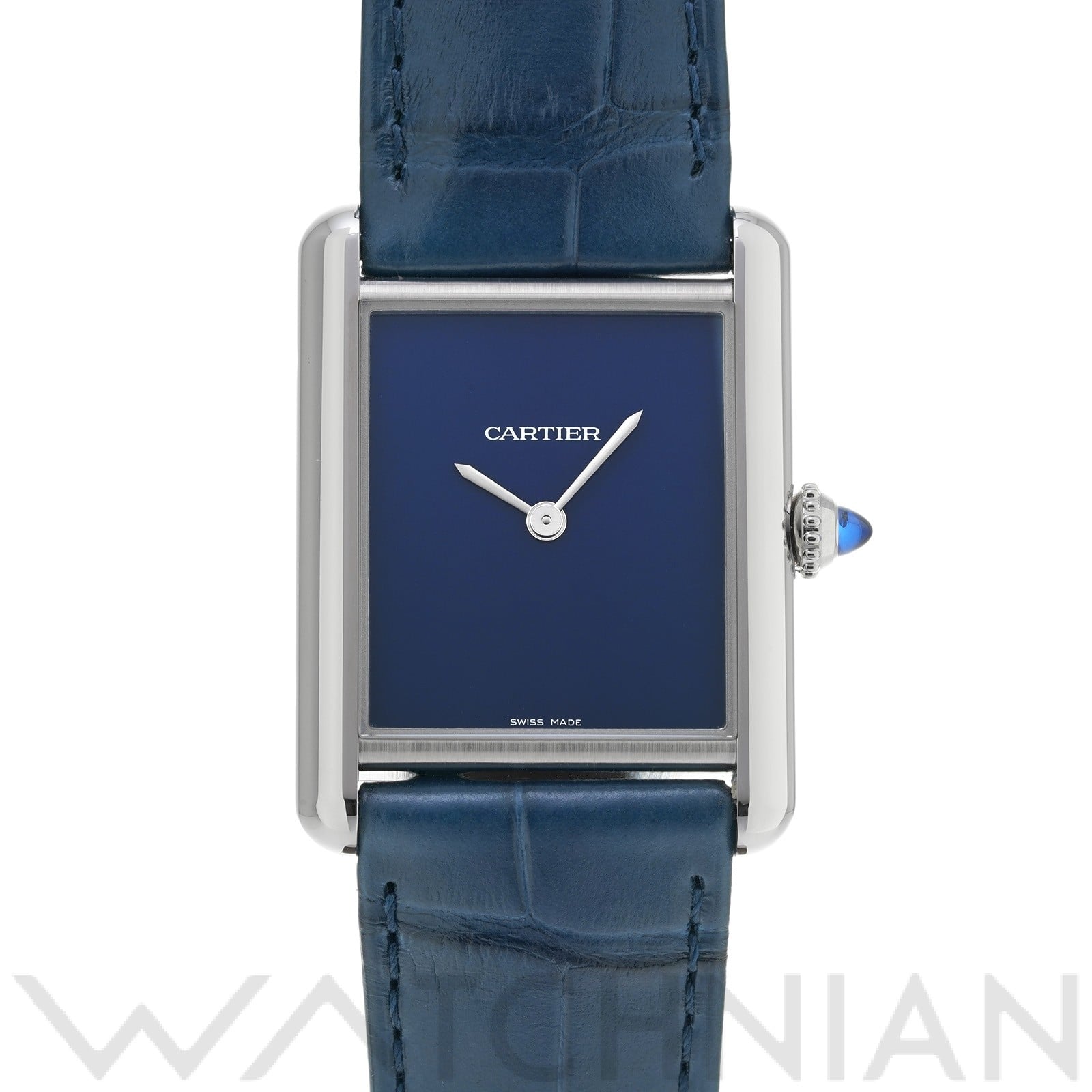 タンク マスト LM WSTA0055 ブルーラッカー カルティエ CARTIER メンズ 【中古】
