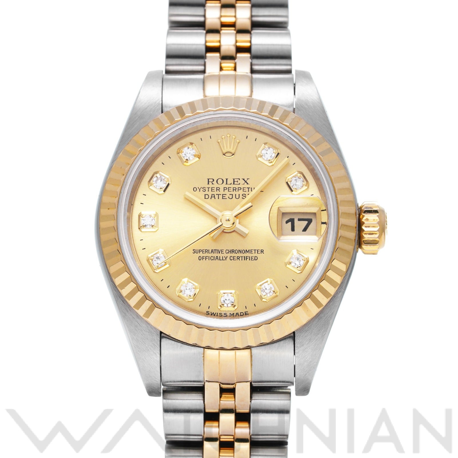 ロレックス デイトジャスト 79173G シャンパン/ダイヤモンド レディース 時計 【中古】【wristwatch】