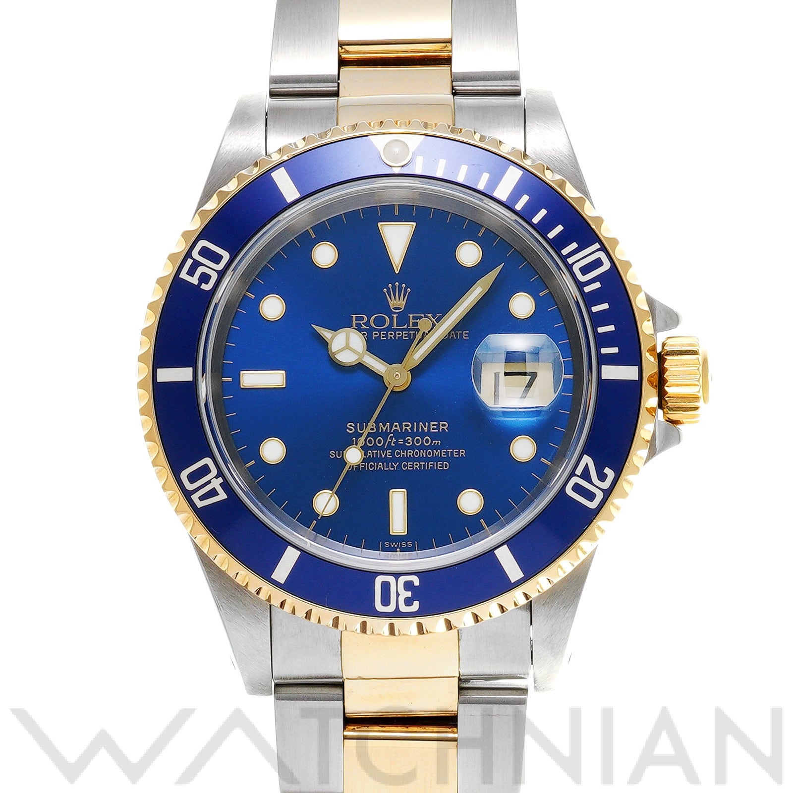 サブマリーナ デイト 16613 A番(1999年頃製造) ブルー ロレックス ROLEX メンズ 【中古】