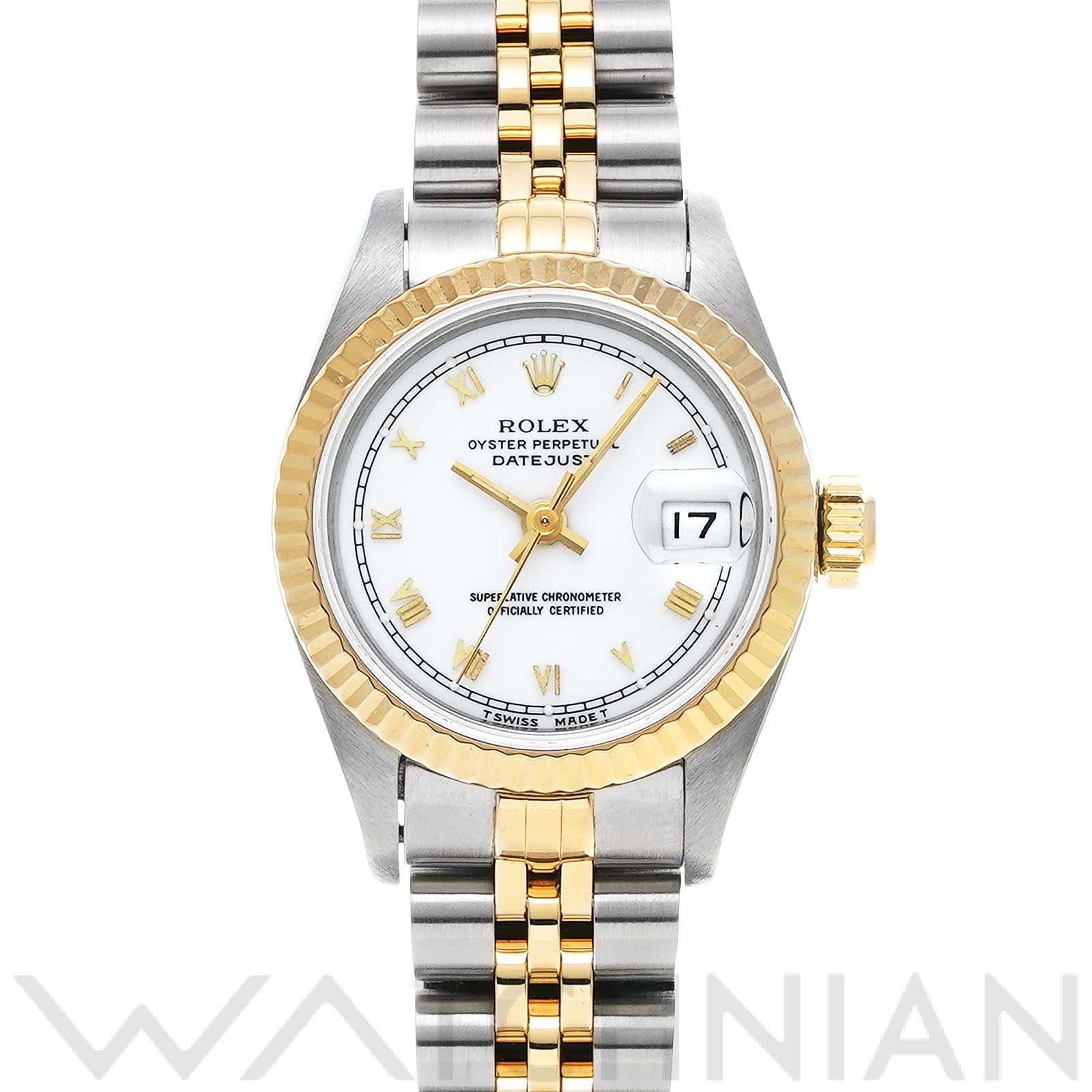 ロレックス デイトジャスト 69173 ホワイト レディース 時計 【中古】【wristwatch】