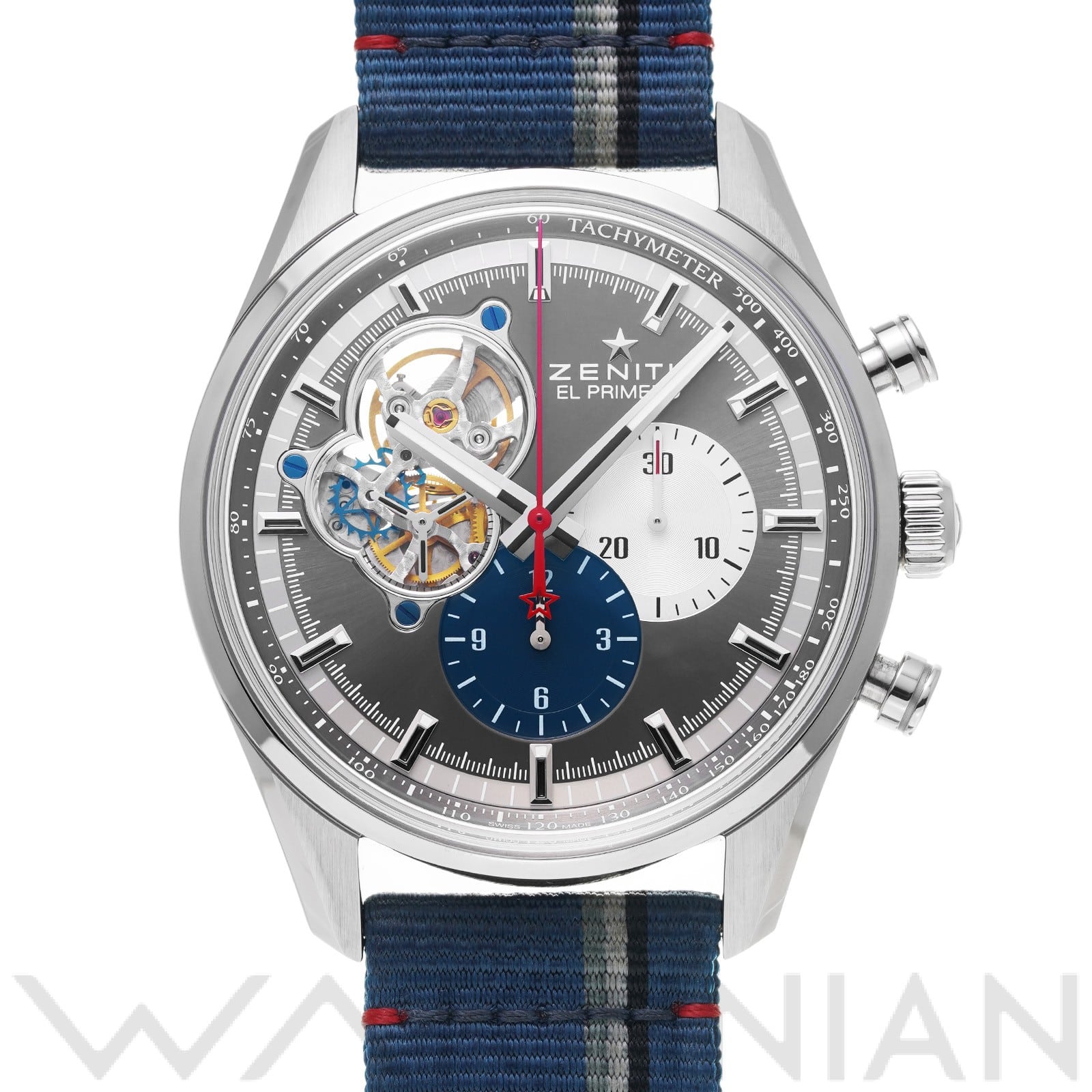 クロノマスター エル・プリメロ オープン 03.2040.4061/23.C802 グレー ゼニス ZENITH メンズ 【中古】