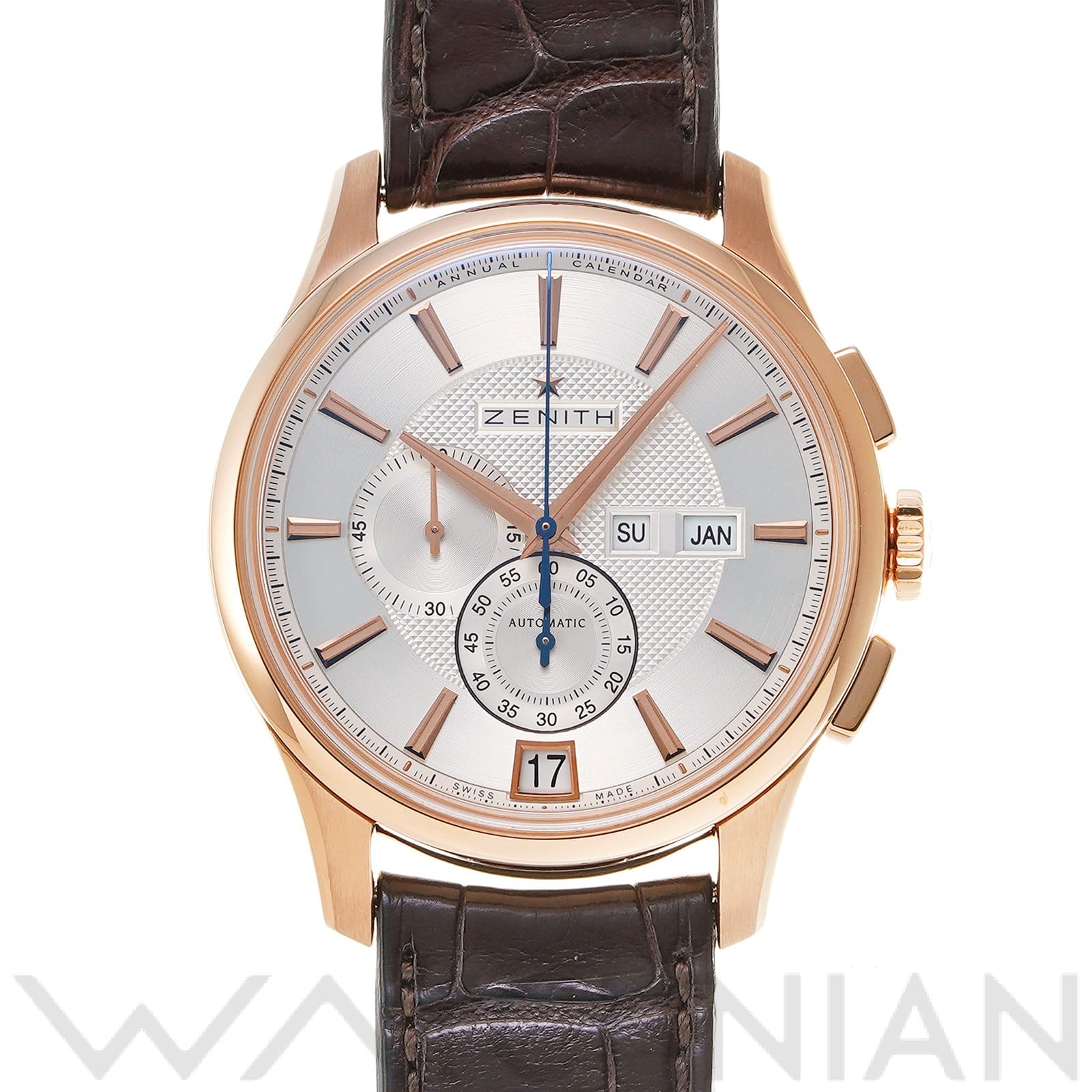 ゼニス エル・プリメロ キャプテン ウィンザー アニュアルカレンダー 18.2070.4054/02.C711 シルバー メンズ 時計 【中古】【wristwatch】