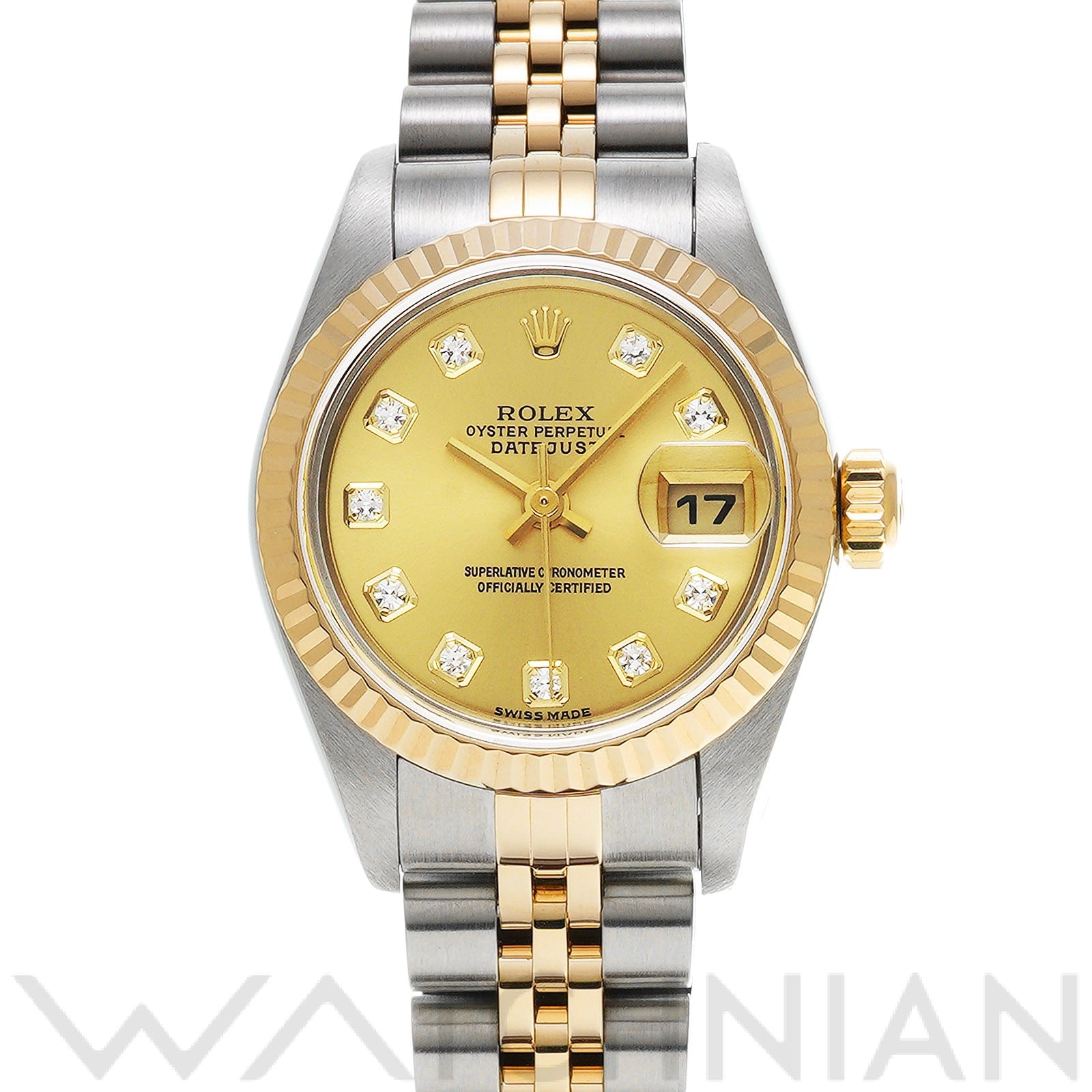 ロレックス デイトジャスト 79173G シャンパン/ダイヤモンド レディース 時計 【中古】【wristwatch】