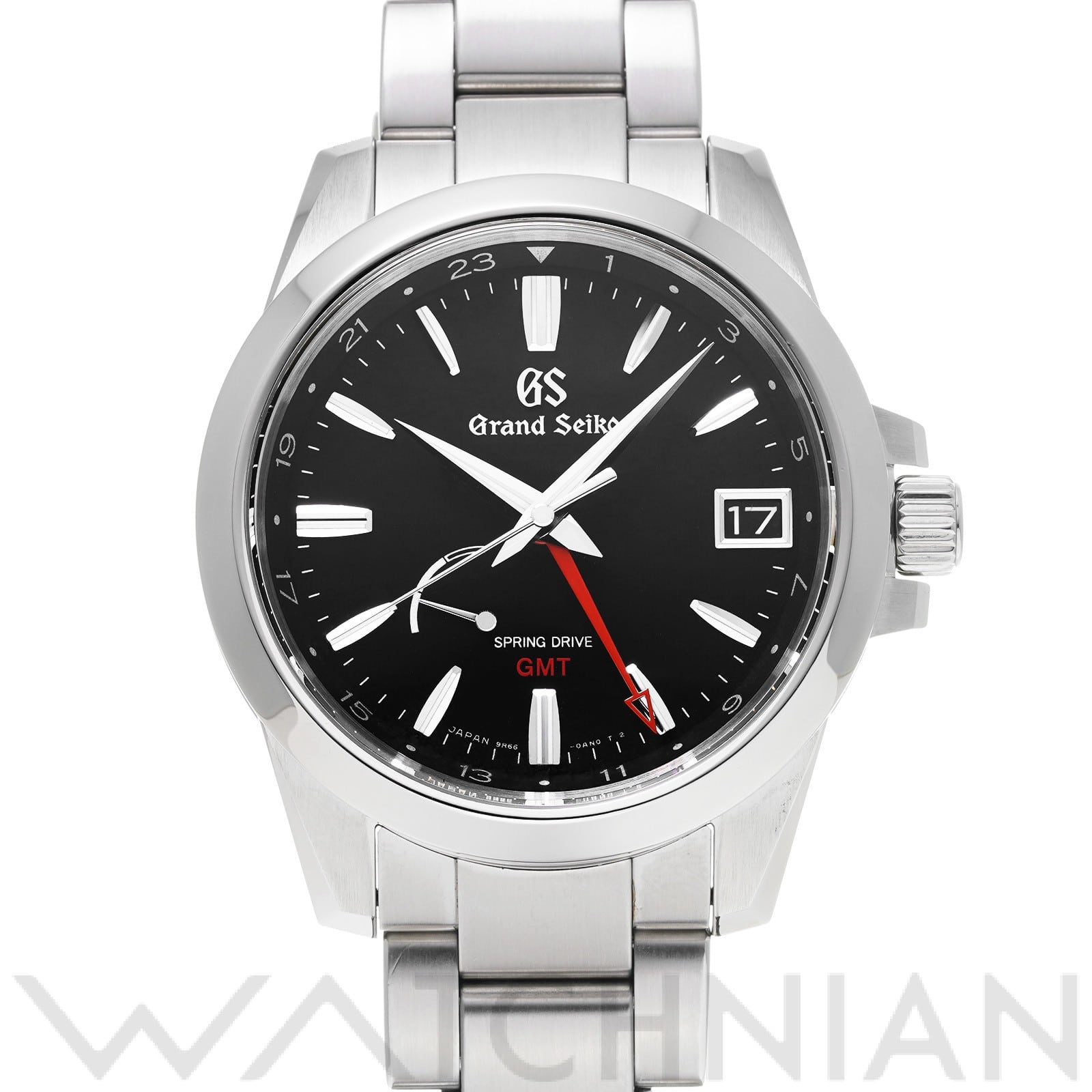 グランドセイコー / Grand Seiko ヘリテージコレクション スプリングドライブ GMT SBGE213 ブラック メンズ 時計 【中古】【wristwatch】