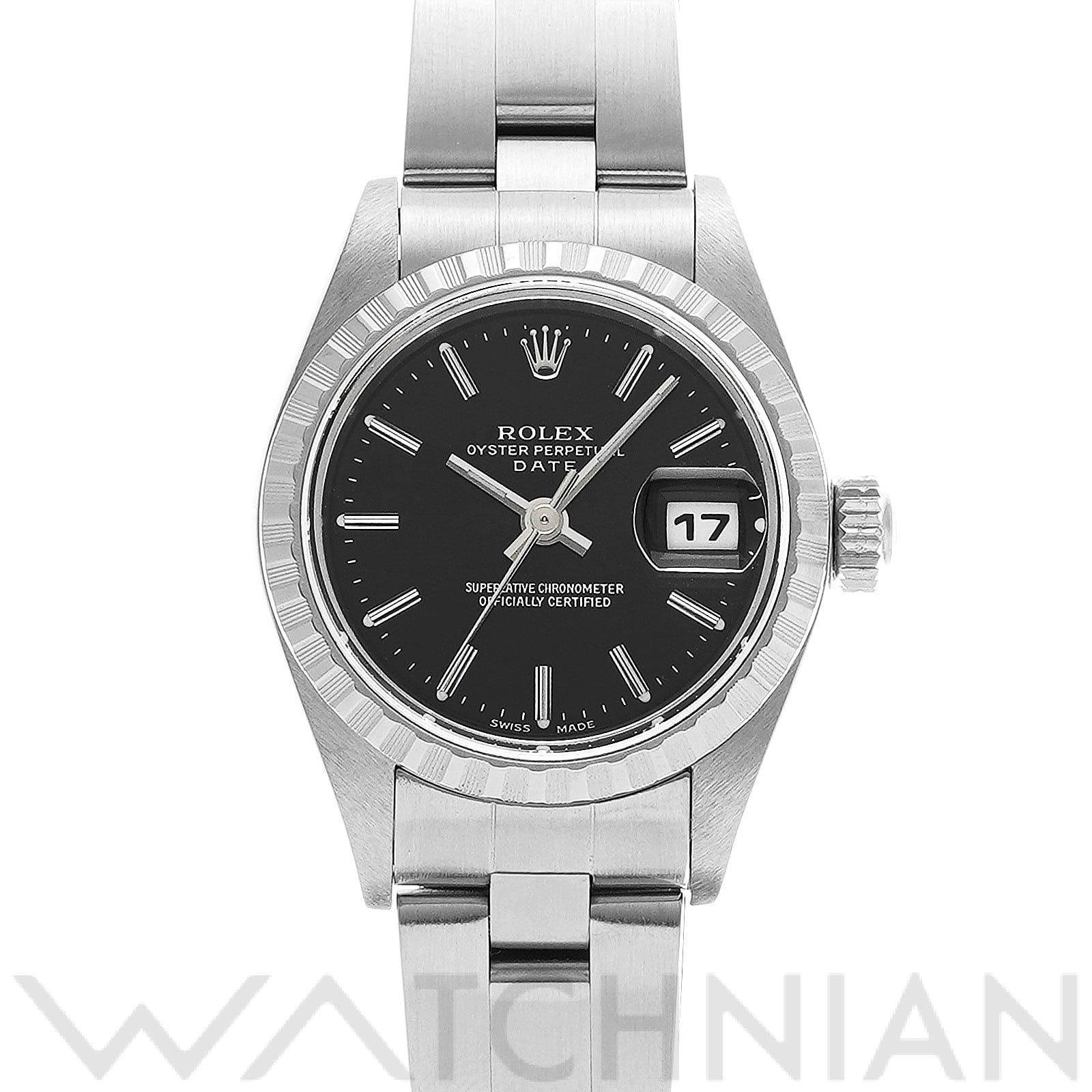 オイスターパーペチュアル デイト 79240 A番(1999年頃製造) ブラック ロレックス ROLEX レディース 【中古】