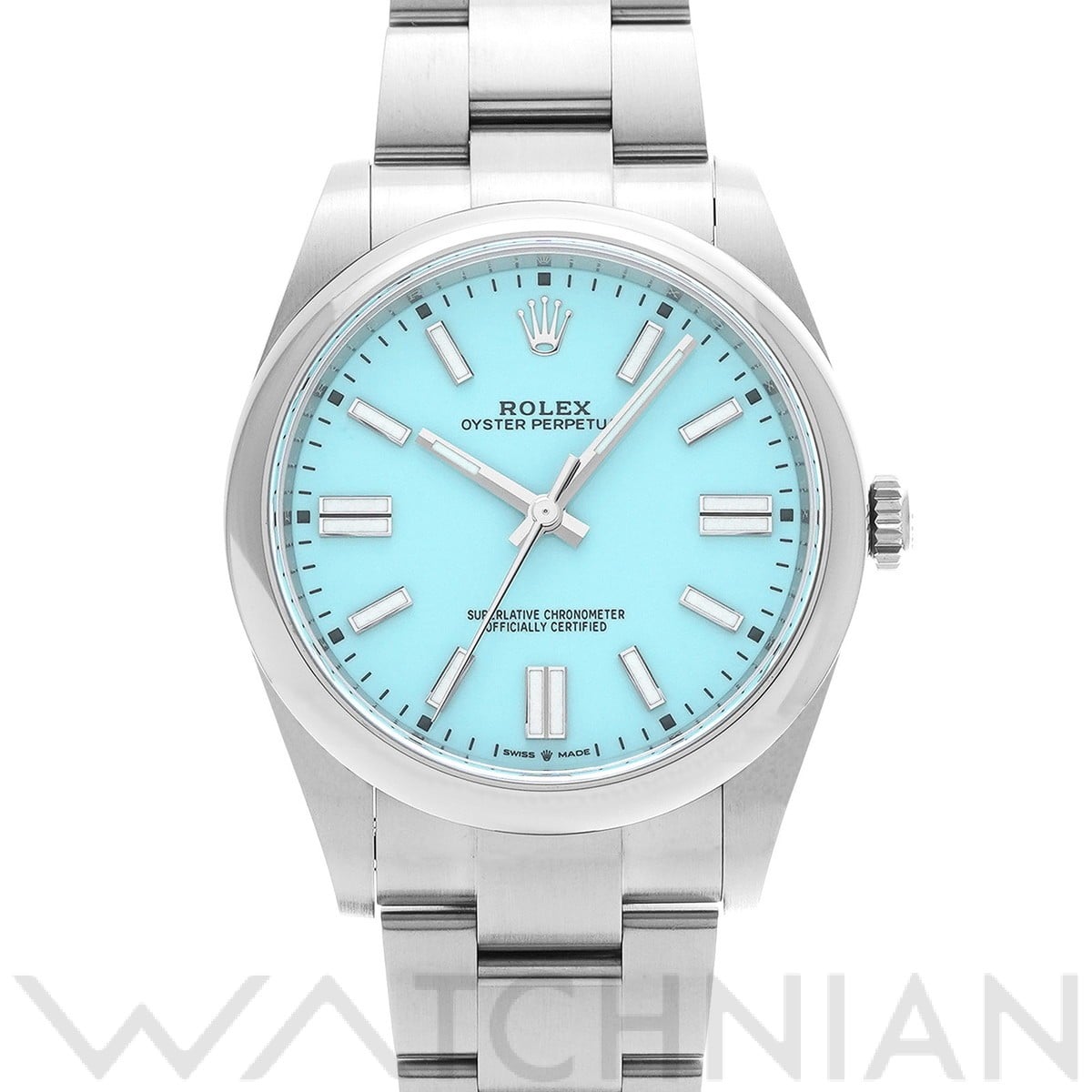 ロレックス オイスターパーペチュアル 41 124300 ターコイズブルー メンズ 時計 【中古】【wristwatch】