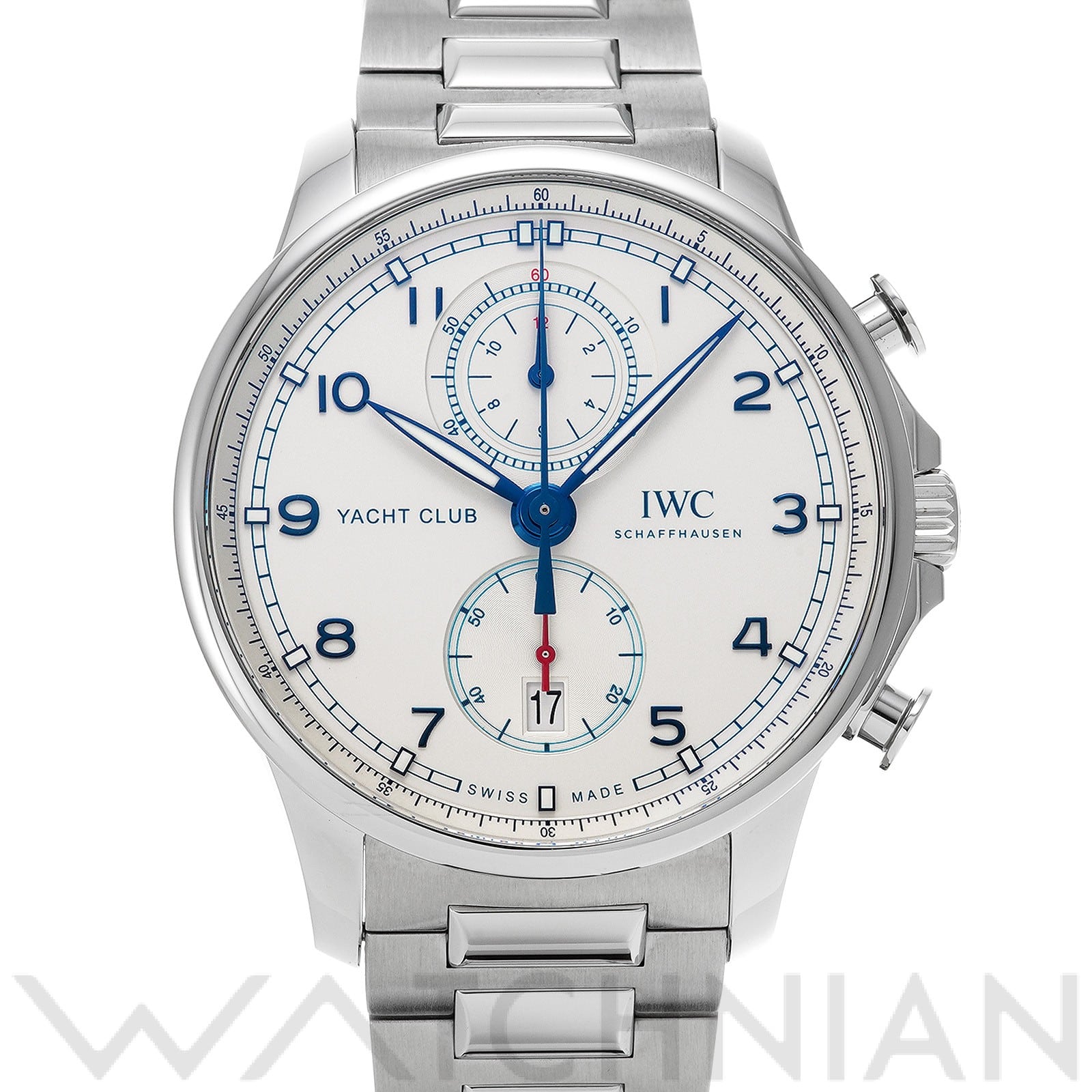 IWC ポルトギーゼ ヨットクラブ クロノグラフ IW390702 シルバーメッキ メンズ 時計 【中古】【wristwatch】