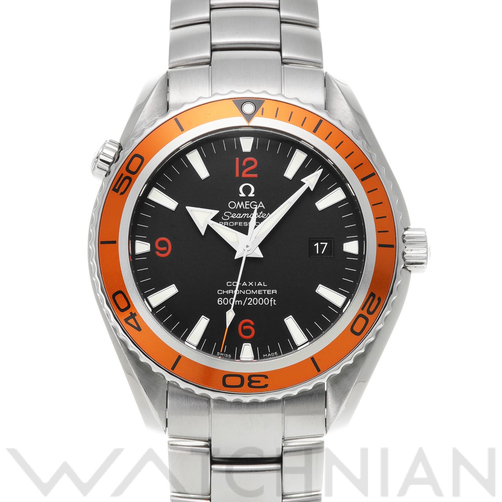 オメガ / OMEGA シーマスター プラネットオーシャン 600 コーアクシャル 2208.50 ブラック メンズ 時計 【中古】【wristwatch】