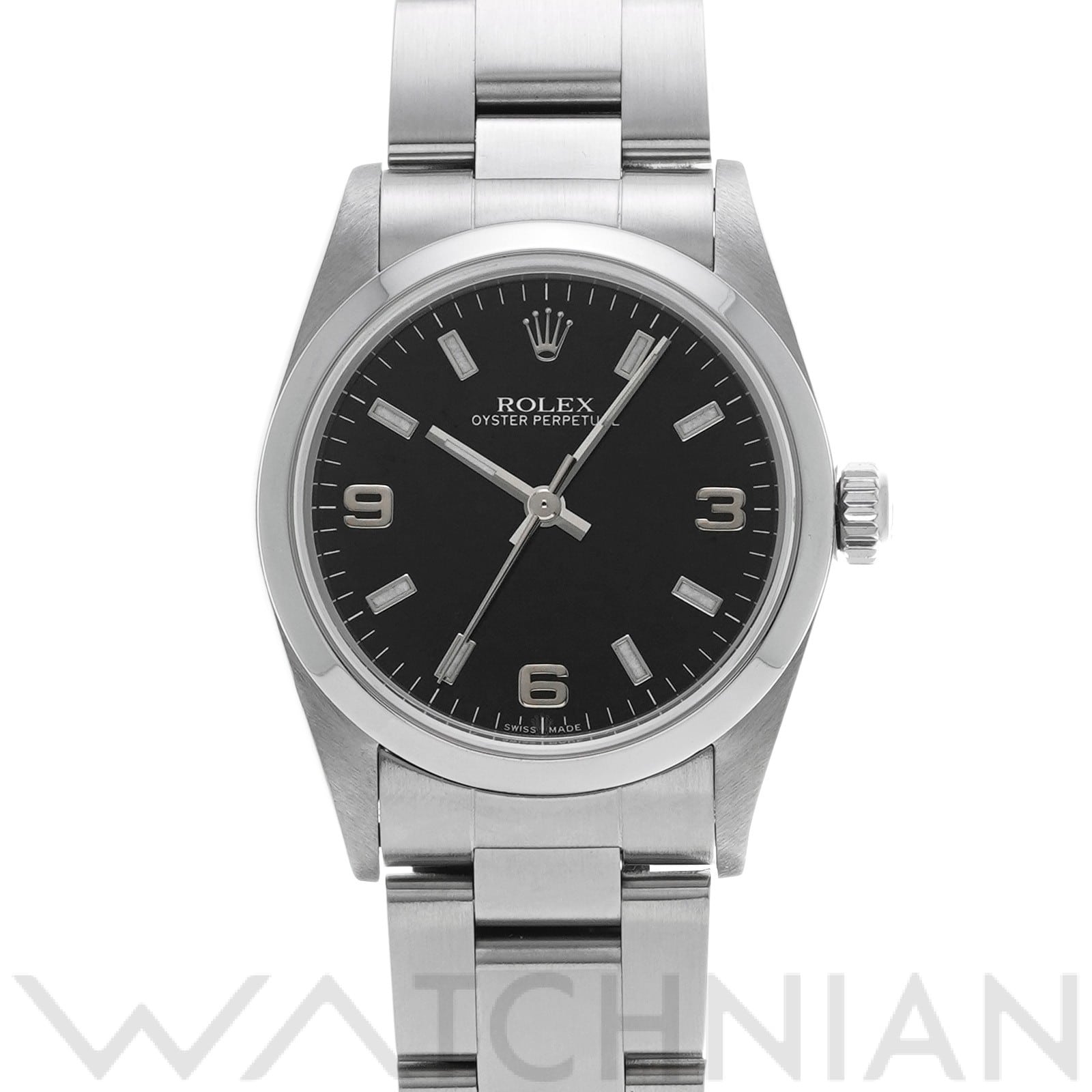 オイスターパーペチュアル 77080 P番(2000年頃製造) ブラック ロレックス ROLEX ユニセックス 【中古】