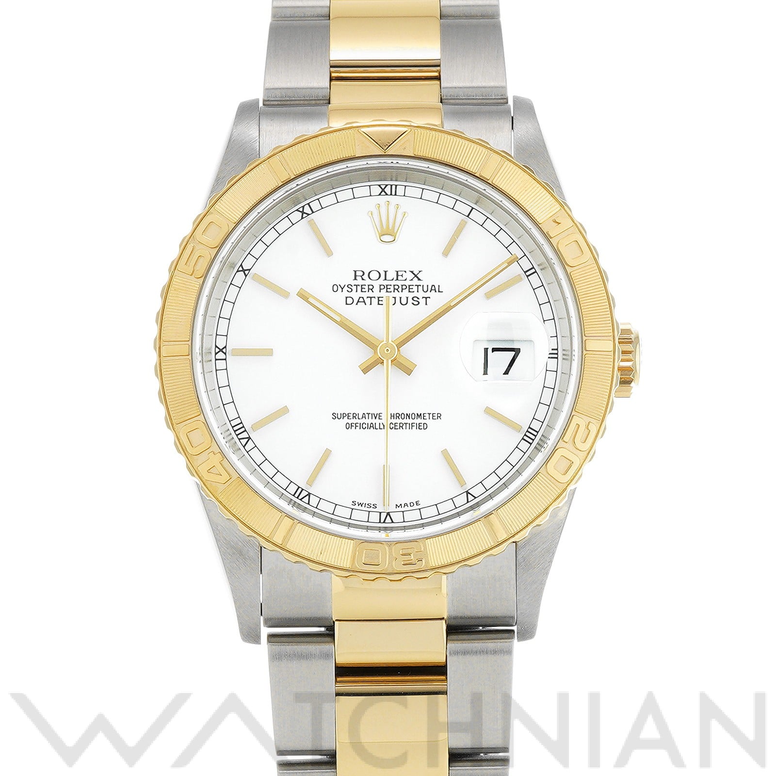 ロレックス デイトジャスト サンダーバード 16263 ホワイト メンズ 時計 【中古】【wristwatch】