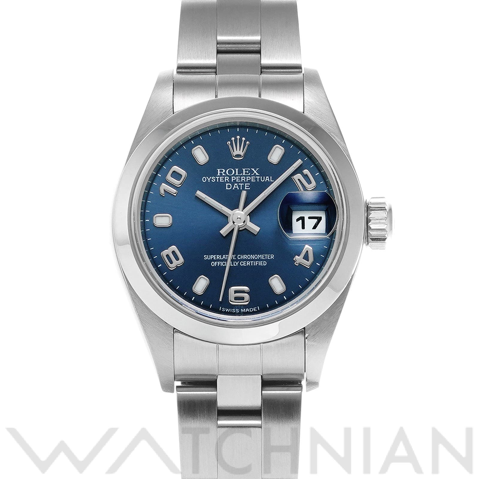 ロレックス オイスターパーペチュアル デイト 26 79160 ブルー レディース 時計 【中古】【wristwatch】