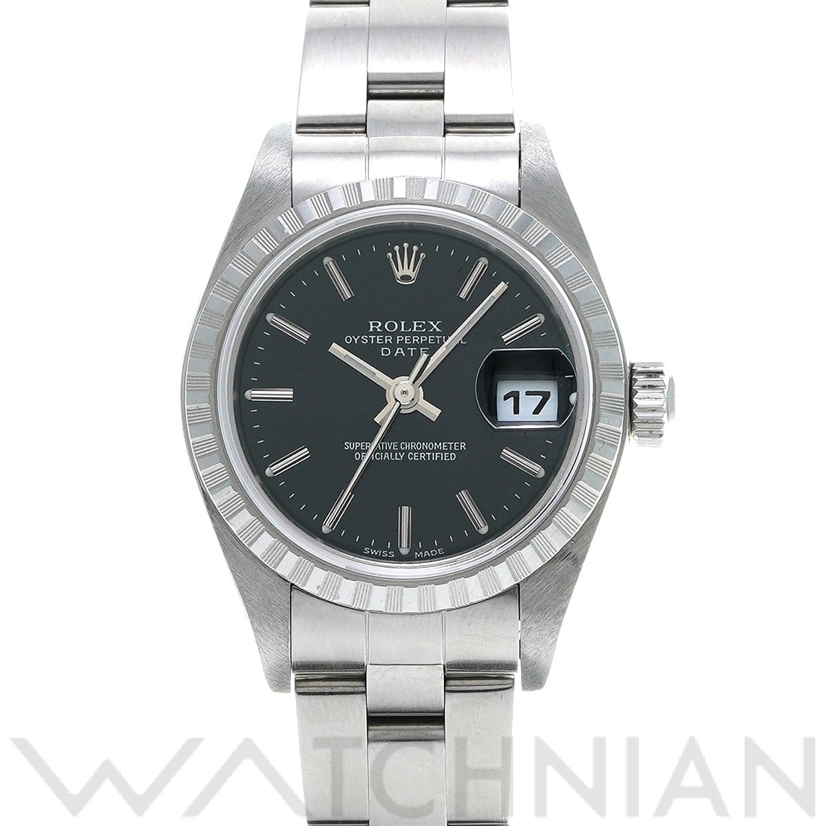 オイスターパーペチュアル デイト 79240 K番(2001年頃製造) ブラック ロレックス ROLEX レディース 【中古】