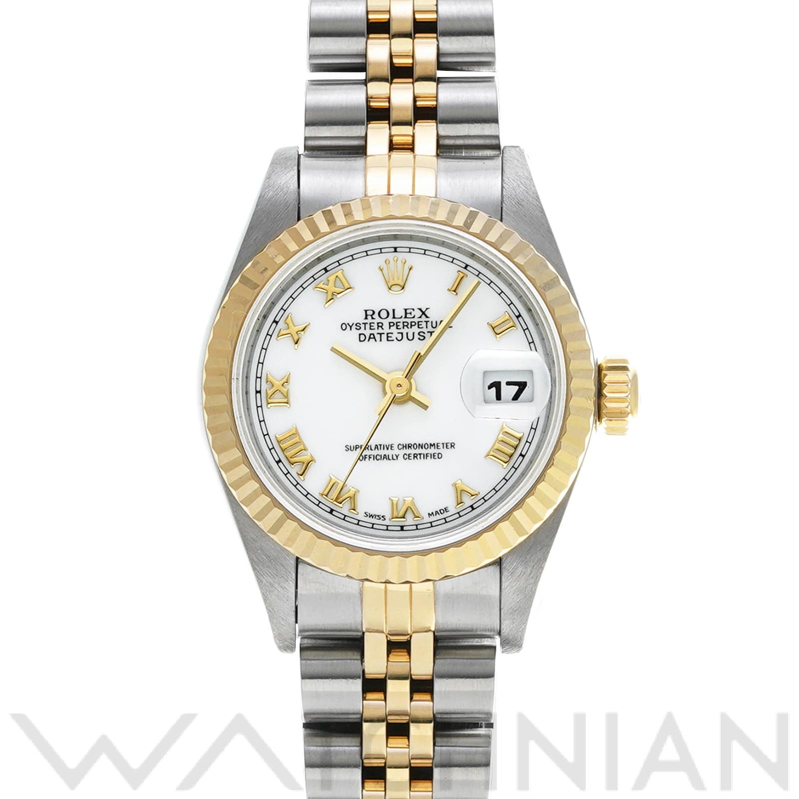 ロレックス デイトジャスト 69173 ホワイト レディース 時計 【中古】【wristwatch】