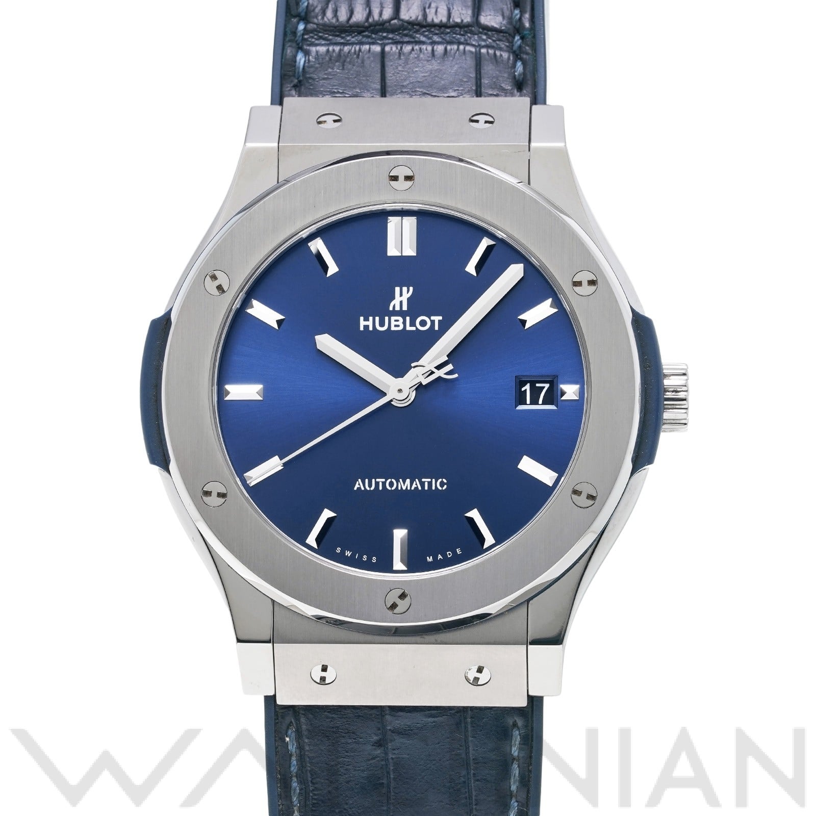 クラシックフュージョン チタニウム ブルー 511.NX.7170.LR ブルー ウブロ HUBLOT メンズ 【中古】