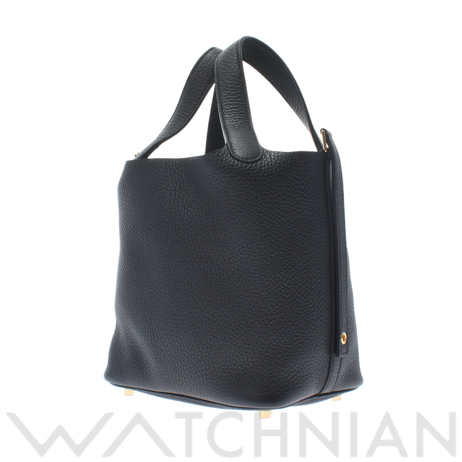 ピコタンロックPM 黒/ゴールド金具 トリヨンクレマンス HERMES エルメス レディース 【新品】