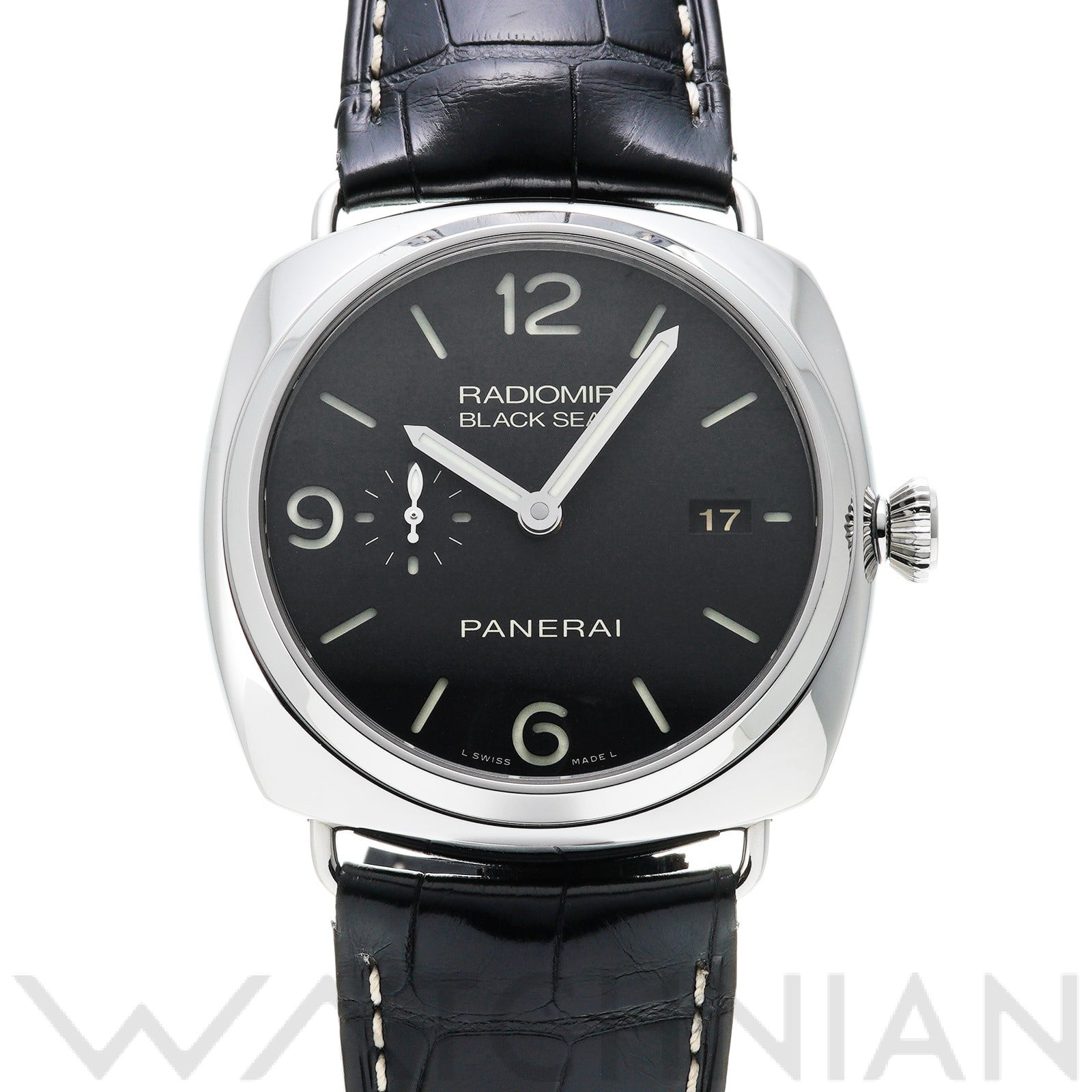 ラジオミール ブラックシール 3デイズ アッチャイオ PAM00388 P番(2013年製造) ブラック パネライ OFFICINE PANERAI メンズ 【中古】