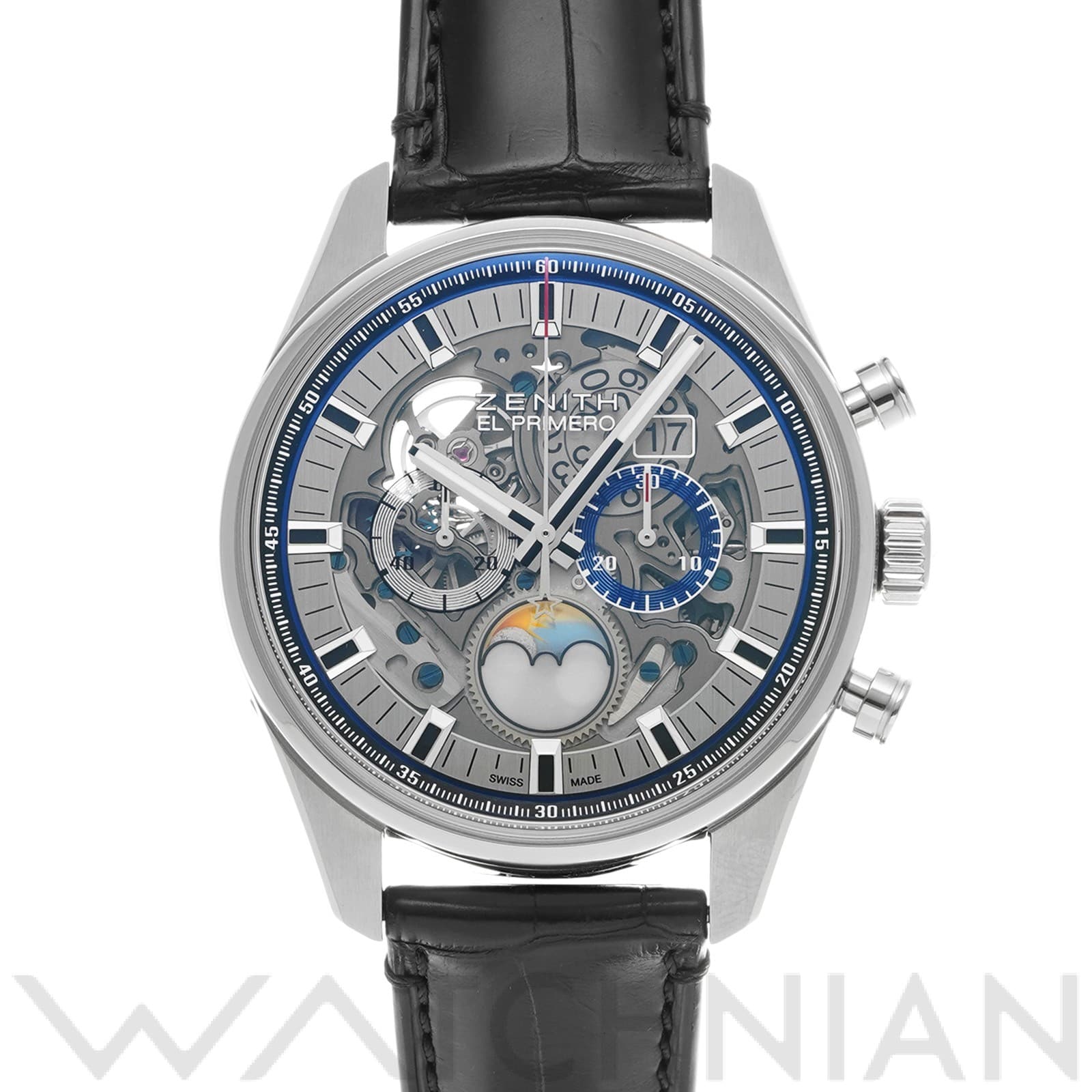 クロノマスター エル・プリメロ グランドデイト フルオープン 03.2530.4047/78.C813 スケルトン ゼニス ZENITH メンズ 【中古】