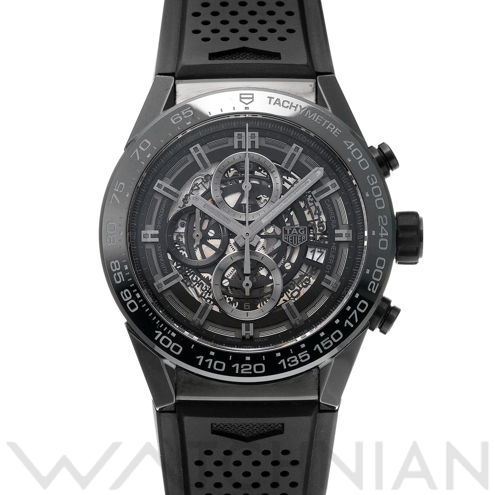 カレラ キャリバーホイヤー01 クロノグラフ CAR2A90.FT6071 ブラック タグホイヤー TAG HEUER メンズ 【中古】