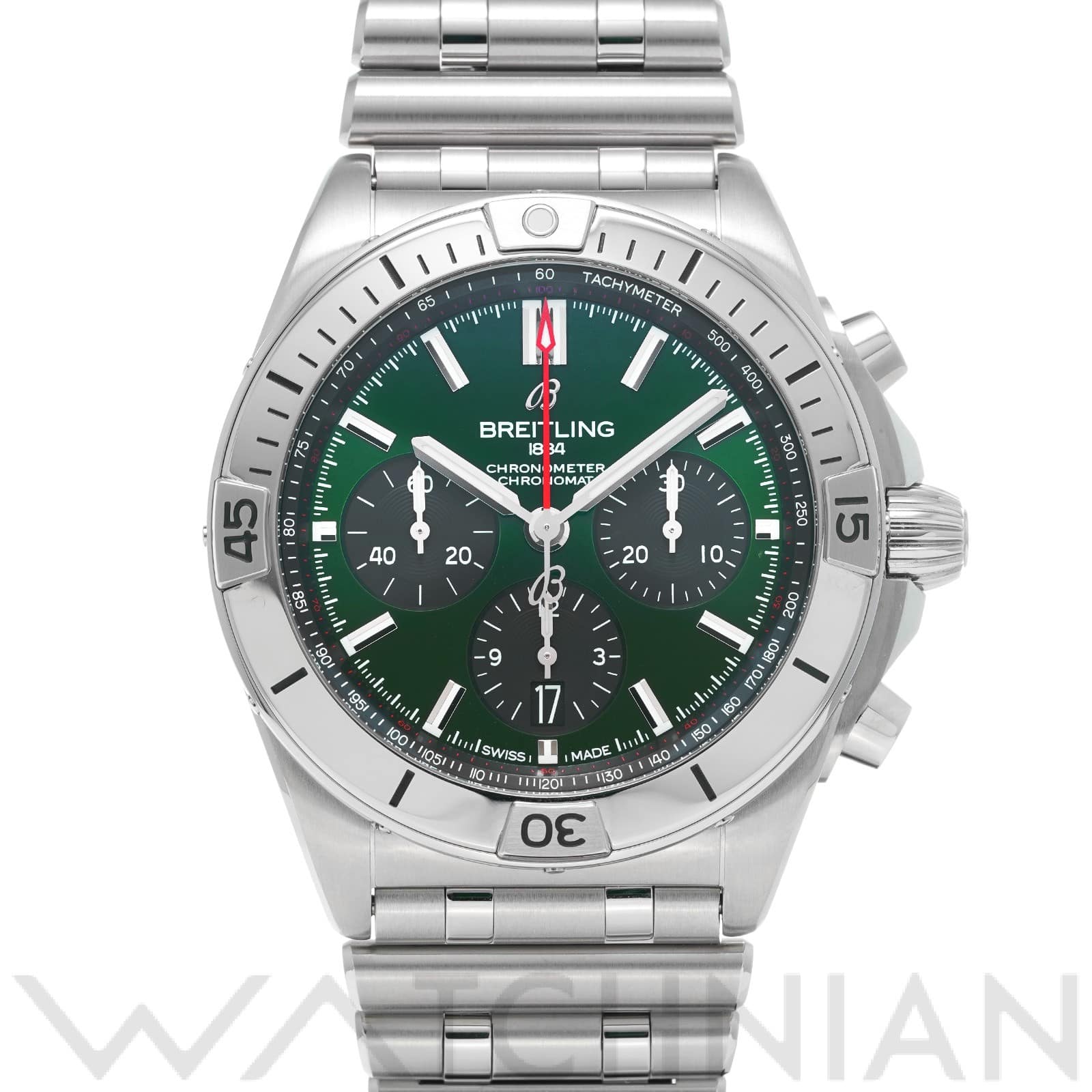 ブライトリング / BREITLING クロノマット B01 44 ベントレー AB01343A1L1A1 グリーン/ブラック メンズ 時計 【中古】【wristwatch】