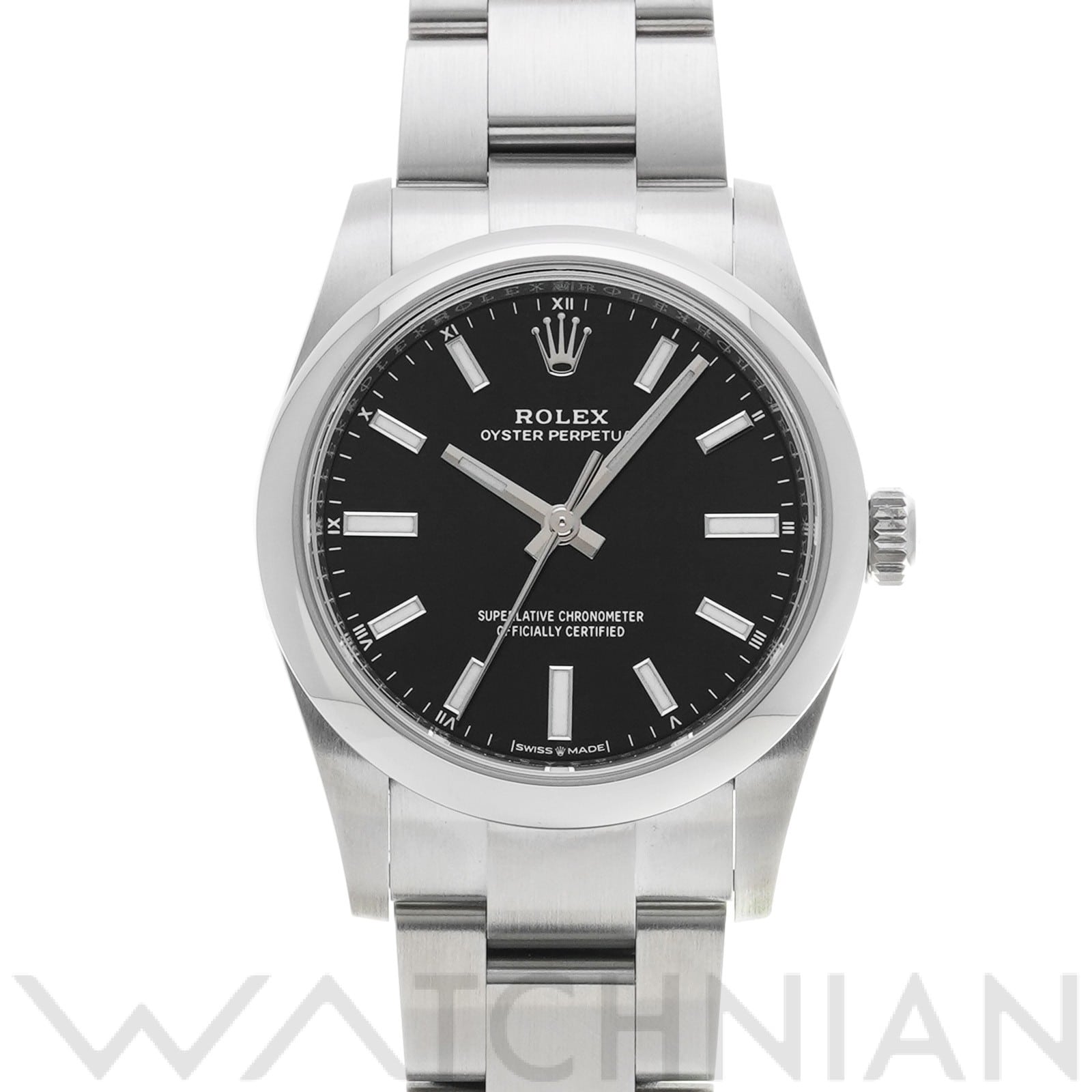 ロレックス オイスターパーペチュアル 34 124200 ブライトブラック ユニセックス 時計 【中古】【wristwatch】