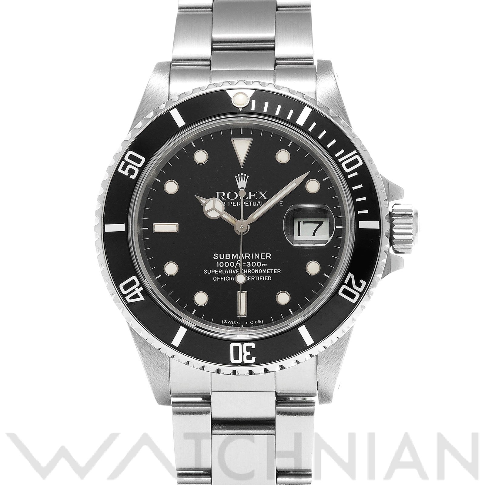 サブマリーナ デイト 16800 94番台(1986年頃製造) ブラック ロレックス ROLEX メンズ 【中古】