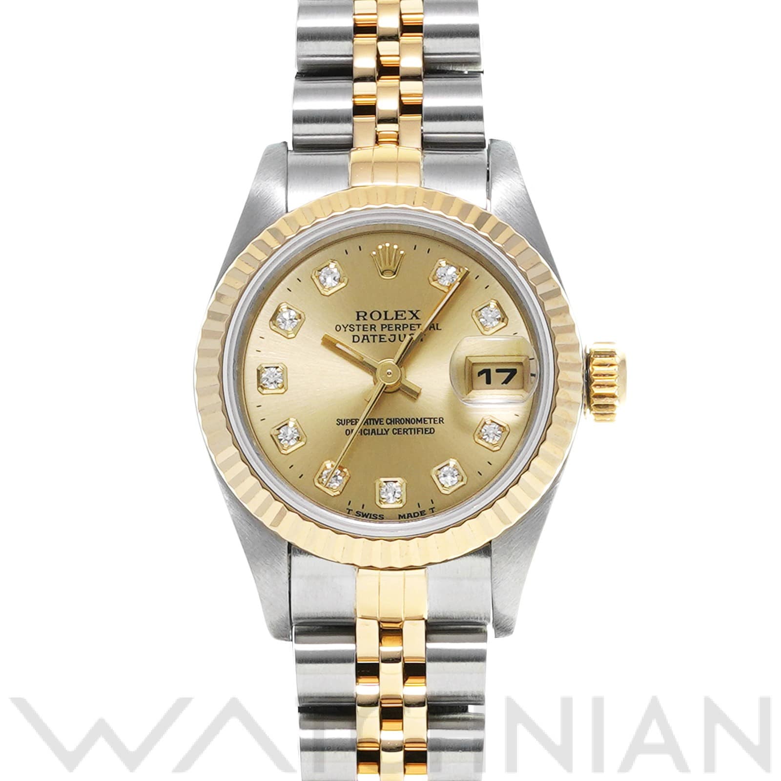 デイトジャスト 69173G S番(1994年頃製造) シャンパン/ダイヤモンド ロレックス ROLEX レディース 【中古】